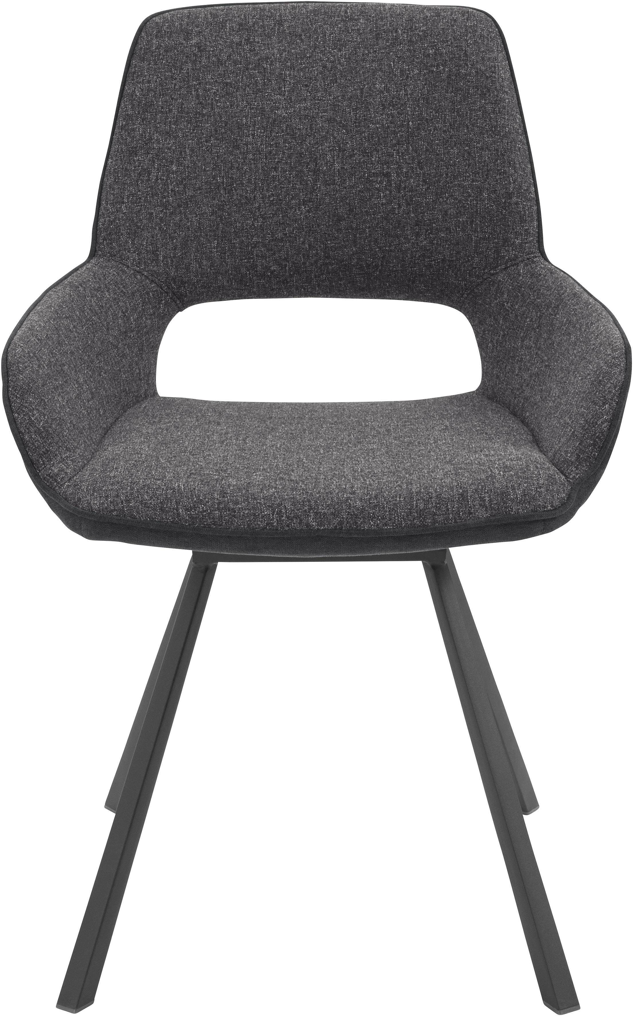 MCA furniture 4-Fußstuhl (Set, | charcoal Stuhl Kg 2 bis 120 Parana charcoal St), belastbar