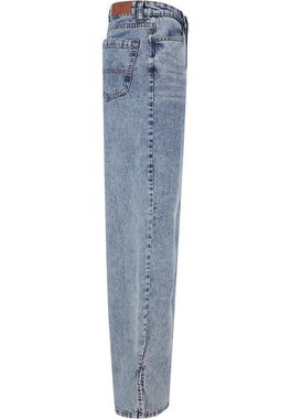 URBAN CLASSICS Bequeme Jeans Urban Classics Damen Ladies Wide Leg Slit Denim