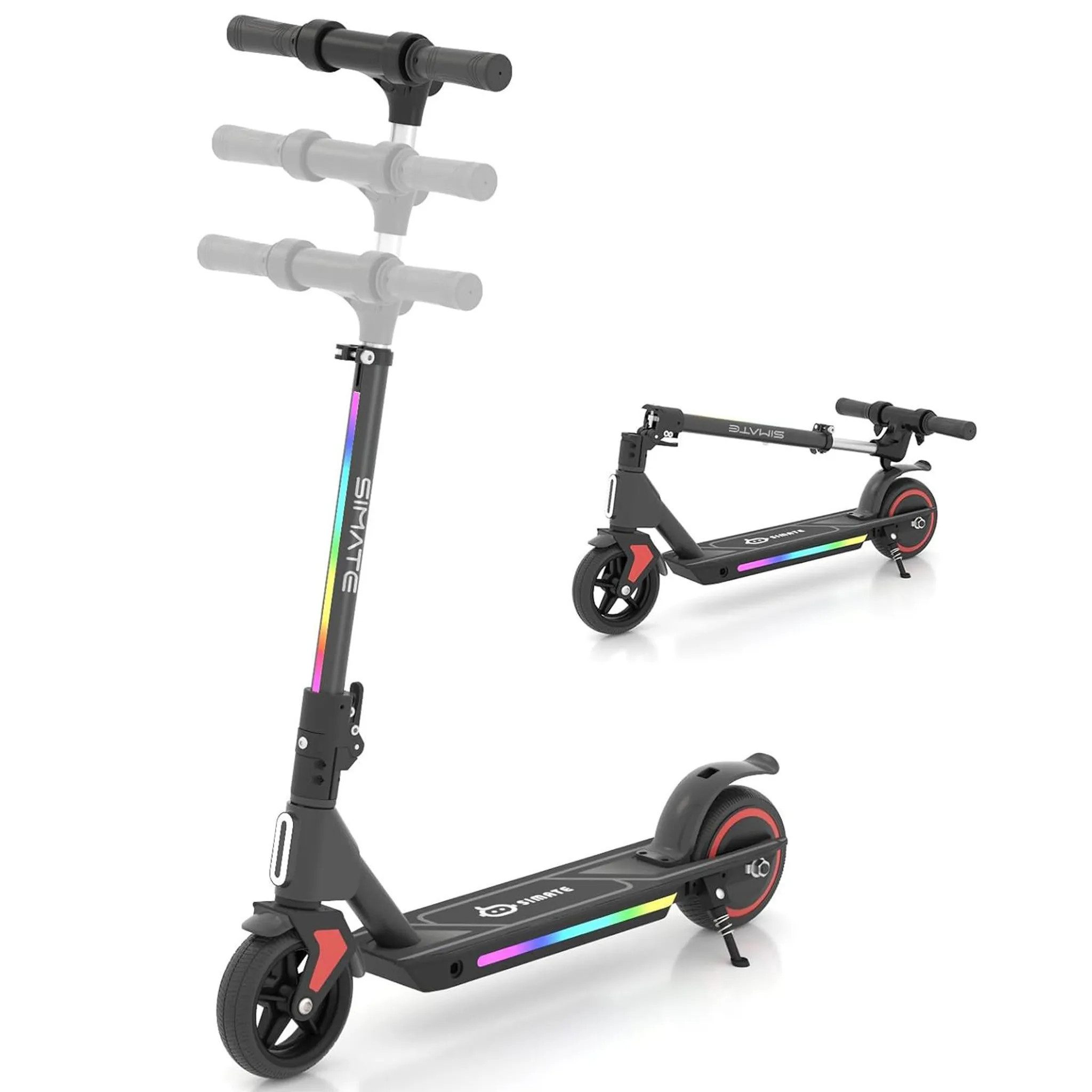 DOTMALL Elektro-Kinderroller S2 Pro, max.14 km/h, faltbare,Verstellbarer Geschwindigkeit und Höhe