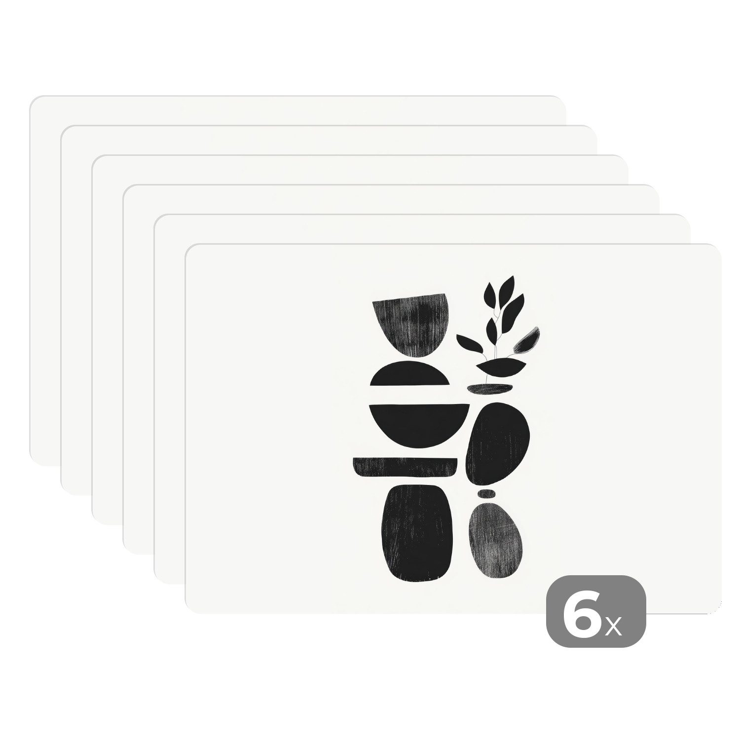 MuchoWow Platzset Japandi - Schwarz - günstig online kaufen