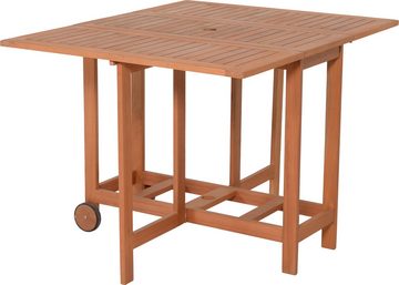 Garden Pleasure Garten-Essgruppe, Tischgruppe »ANAHEIM«, (Set), 4 Stühle (klappbar), Tisch LxB: 110x90 cm