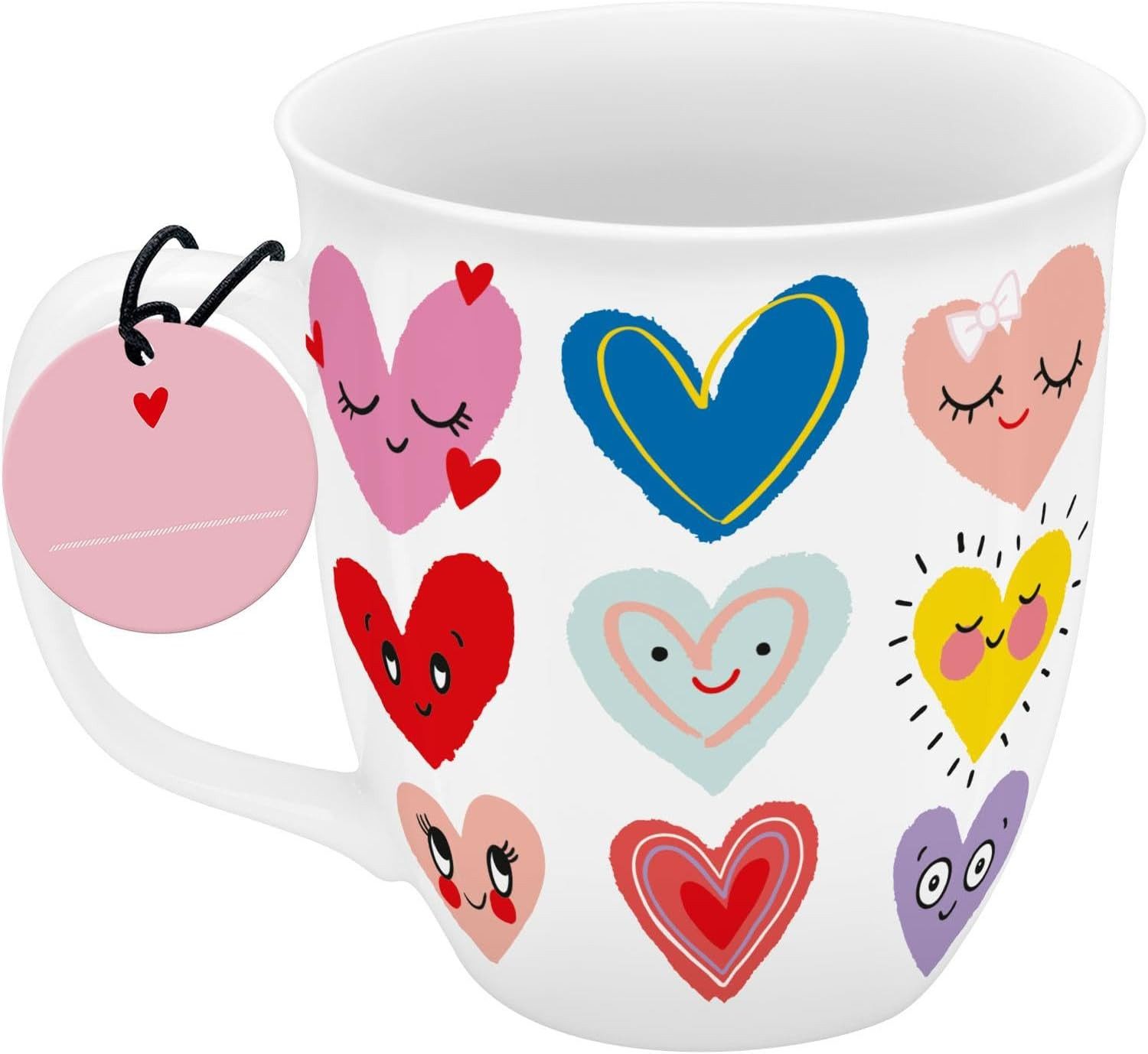 Sheepworld Tasse Tasse Becher Teetasse Kaffeetasse 40cl Geschenk Sheepworld HERZEN, Porzellan