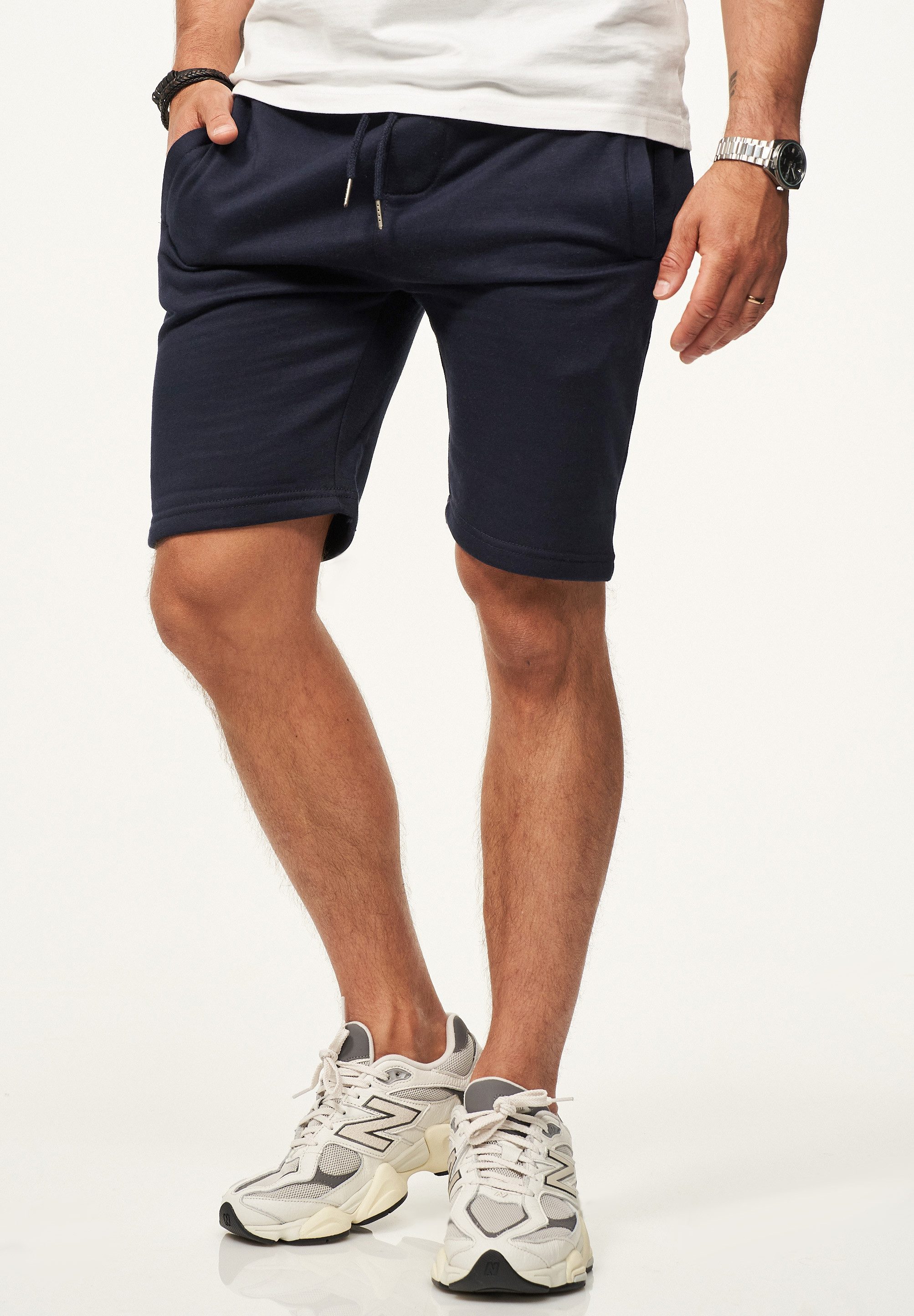 Sweatshorts mit Gummibund Slim-Fit für Herren