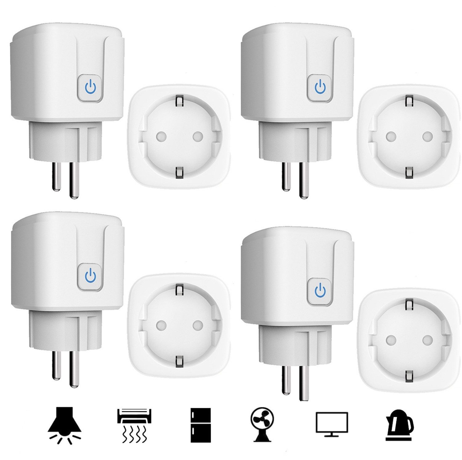 WLAN-Steckdose WLAN Smart Steckdose kompatibel mit Alexa,Google Assistant,16A