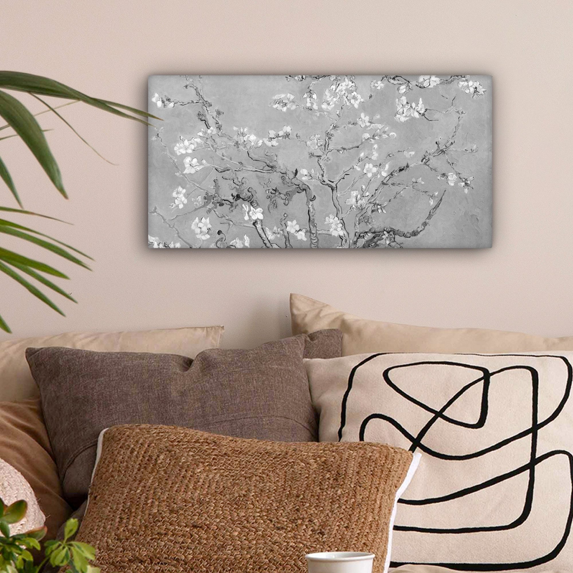 OneMillionCanvasses® Leinwandbild Panorama Mandelblüte - Kunst - Van Gogh - günstig online kaufen