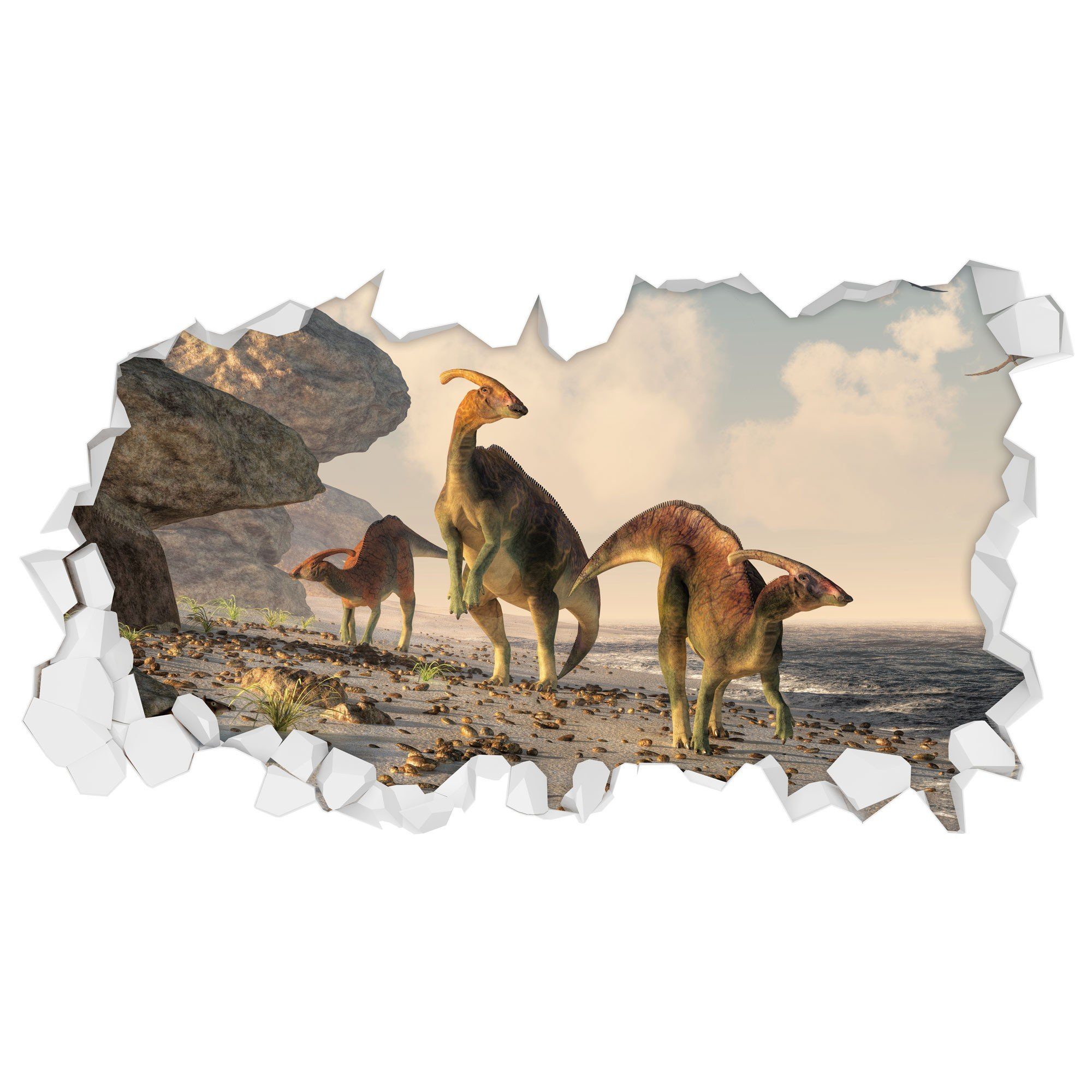 GRAVURZEILE Wandtattoo im Dinosaurier & T-Rex Design - Kinderzimmer -