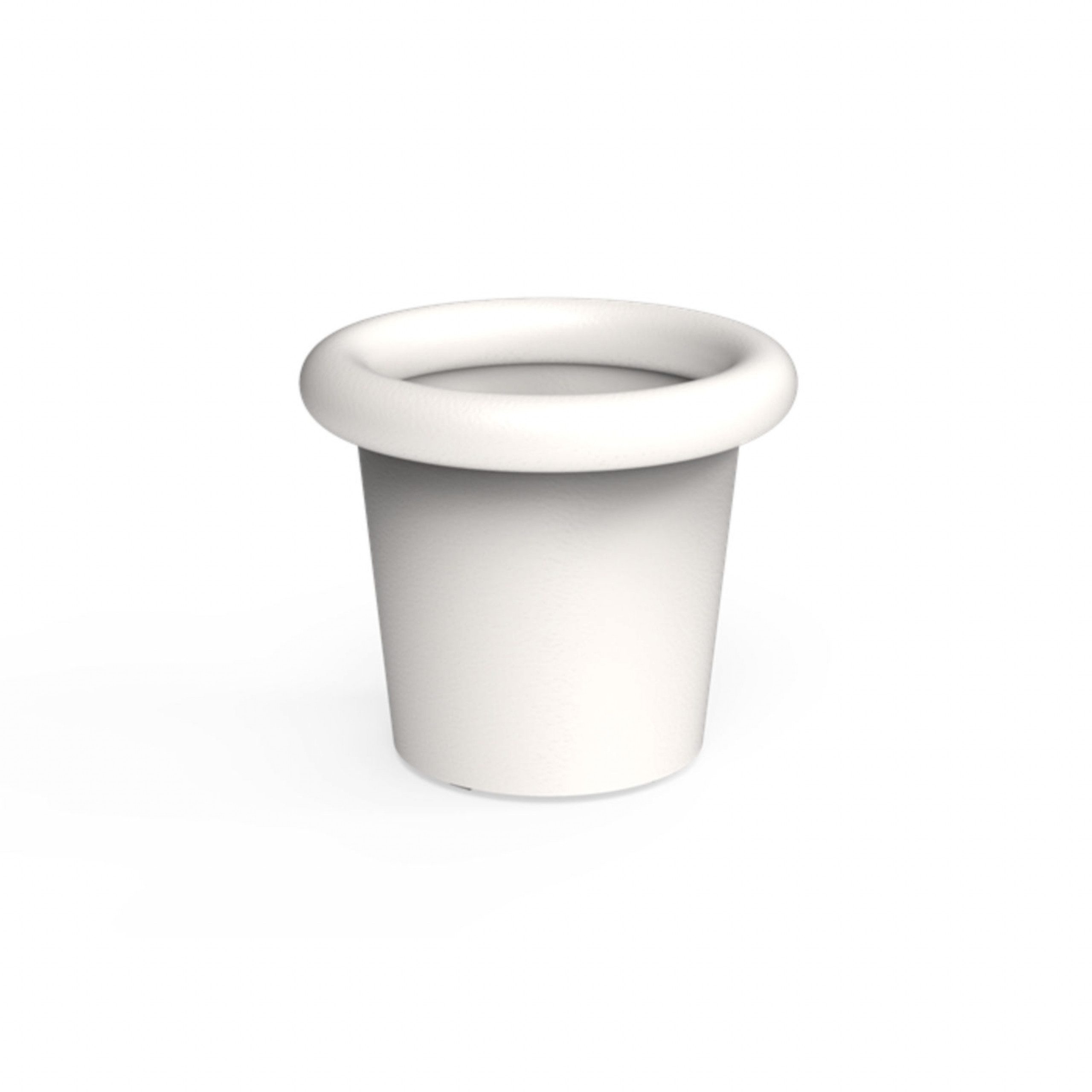 Adezz Pflanzkübel Dipott Pflanzgefäß Tube rund aus Aluminium RAL 9016 verkehrsweiß