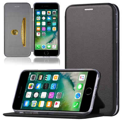 Numerva Handyhülle Hard Cover Etui für Apple iPhone 7 / 8, Flip Cover Schutz Hülle Tasche