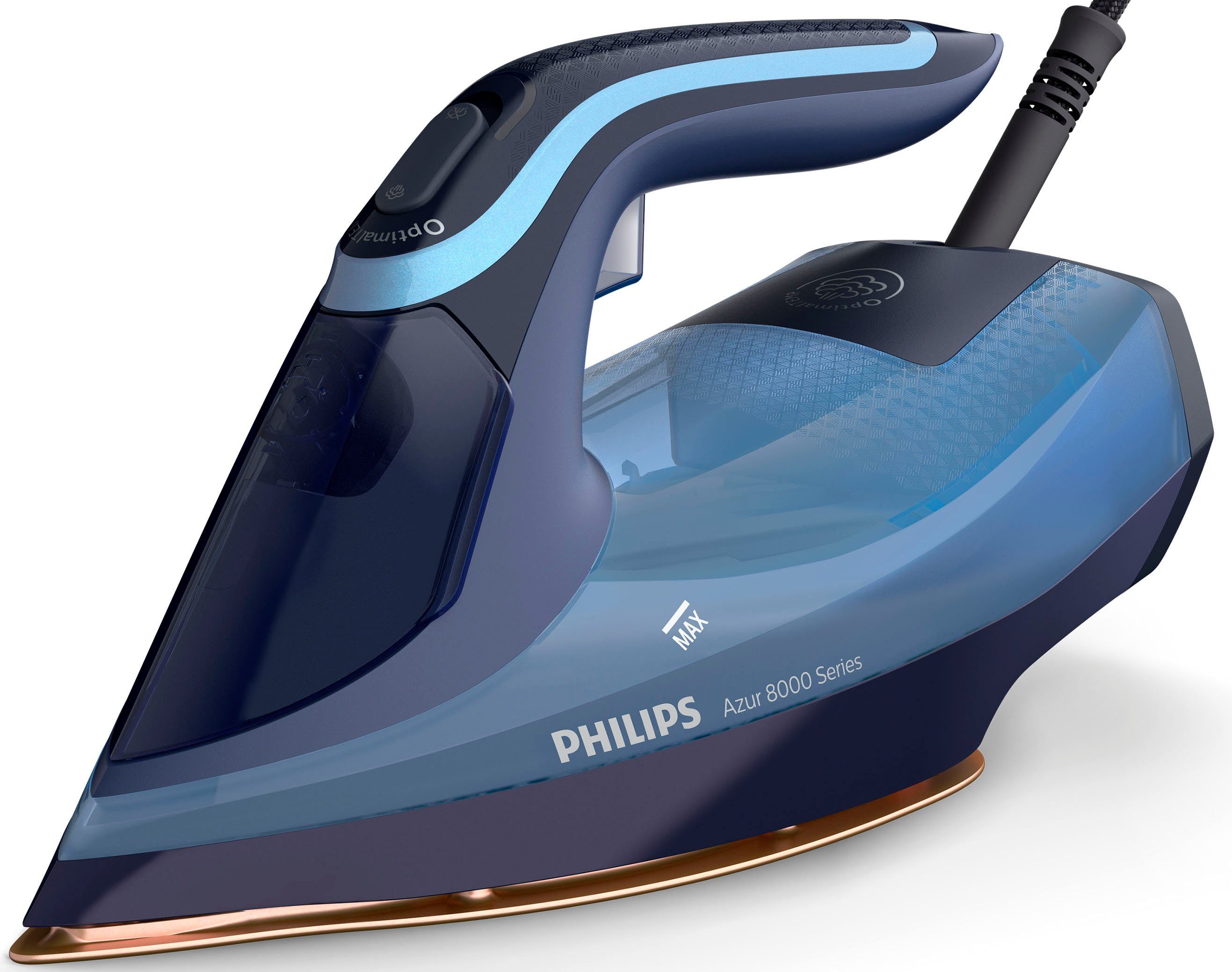 Philips Dampfbügeleisen DST8020/20, 3000 W, SteamGlide Elite Kupfer Bügelsohle, 350 ml Wassertank, 250 g Dampfstoß