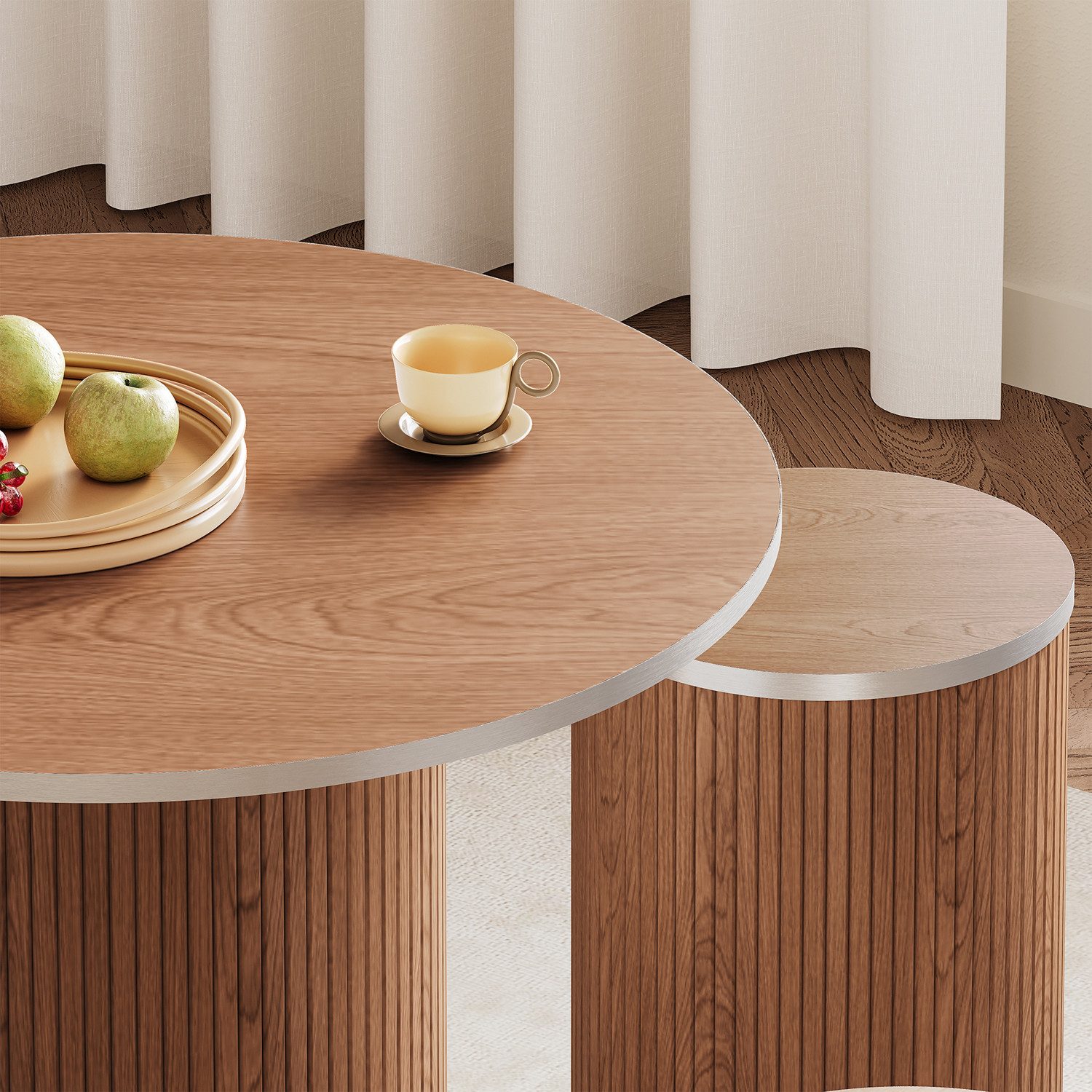 ToteBox Tischsitz 80CM Runder Esstisch und Stühle von 4