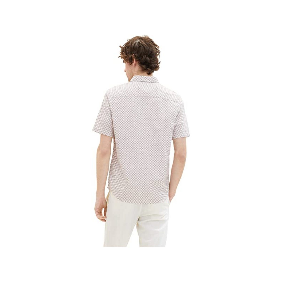 31793 White design Off (1-tlg., minimal Red Kurzarmhemd Angabe) keine TOM TAILOR offwhite