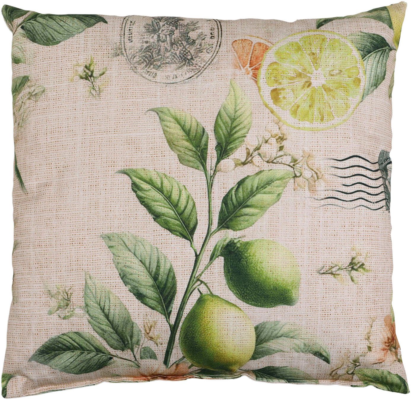 GO-DE Zierkissen Klara, (Spar-Set, 2 St), Lemon sand - Maße BxLxH ca.: 48 cm x 48 cm x cm – Bild 2 von 4