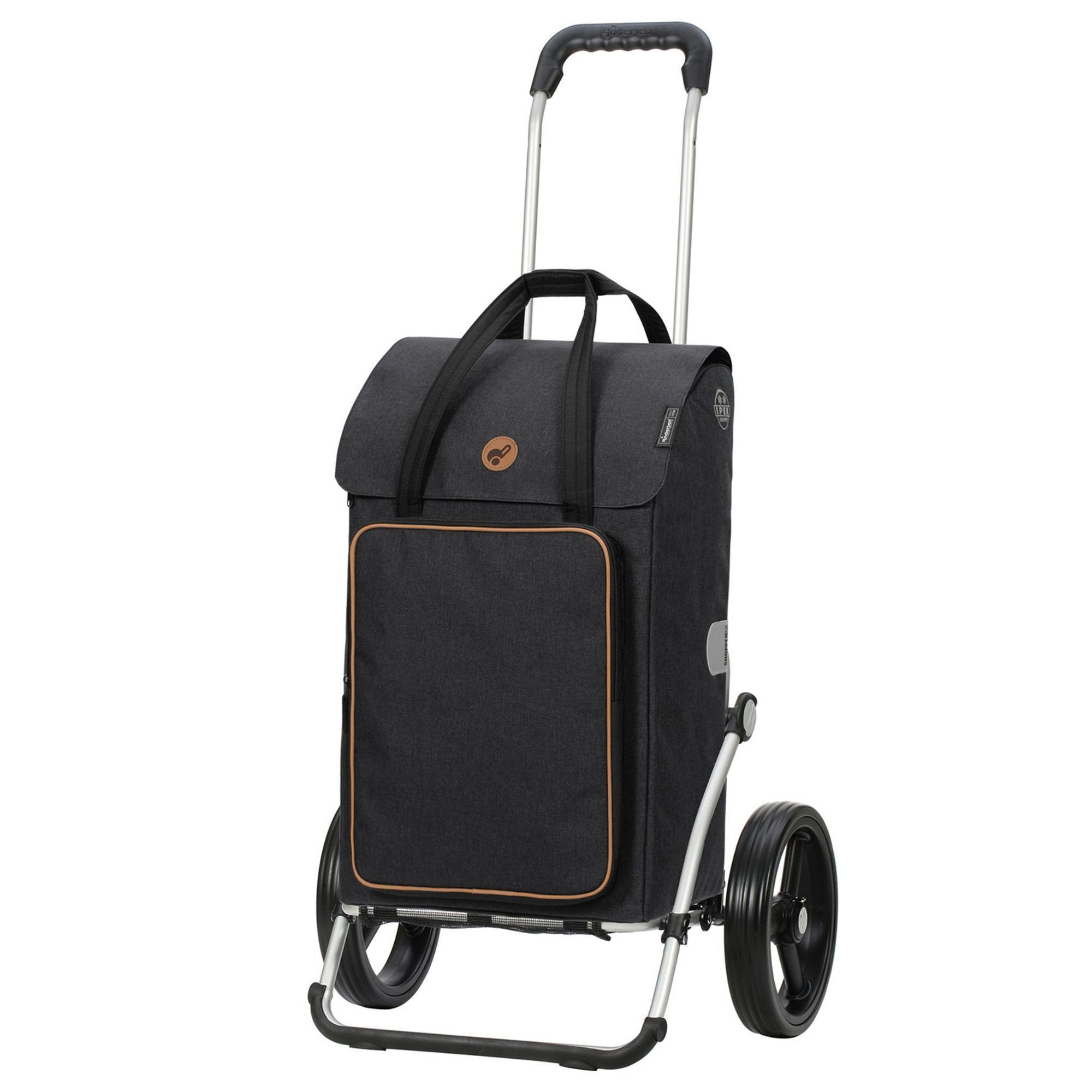 Andersen Einkaufstrolley Royal Shopper, 40 l, schwarz Reflektoren, Tragegriff