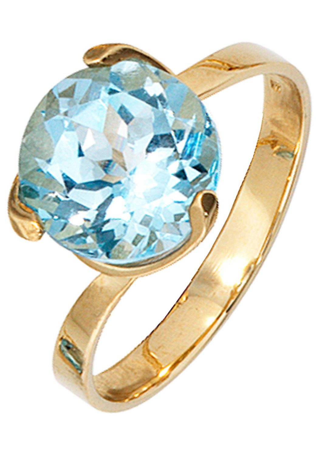 JOBO Goldring, 585 Gold mit Blautopas günstig online kaufen