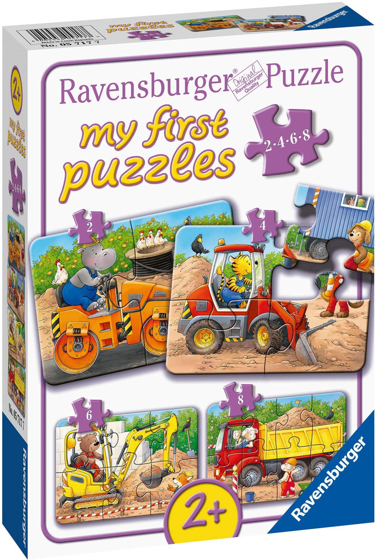 Ravensburger Puzzle 2, 4, 6, 8 Teile Kinder Puzzle my first Tiere auf Baust günstig online kaufen