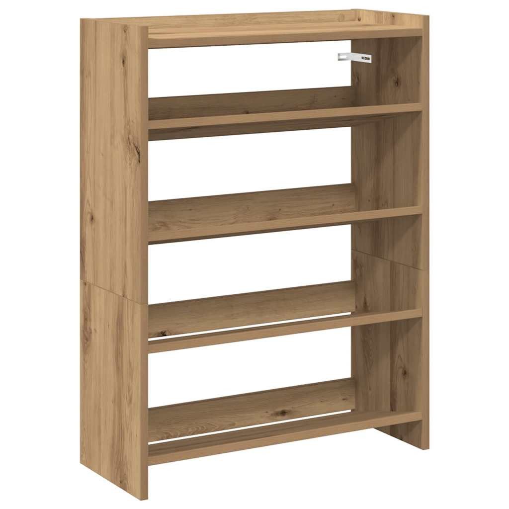 vidaXL Schuhregal Schuhregal Artisan-Eiche 60x25x81 cm Holzwerkstoff, 1-tlg.