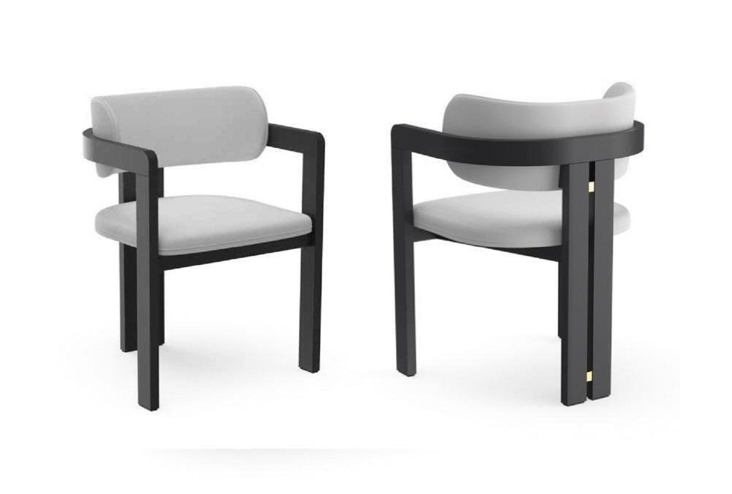 Stuhl Stuhl Esszimmerstuhl Grau Küchenstuhl Lehnstuhl Luxus Modern Esszimmer