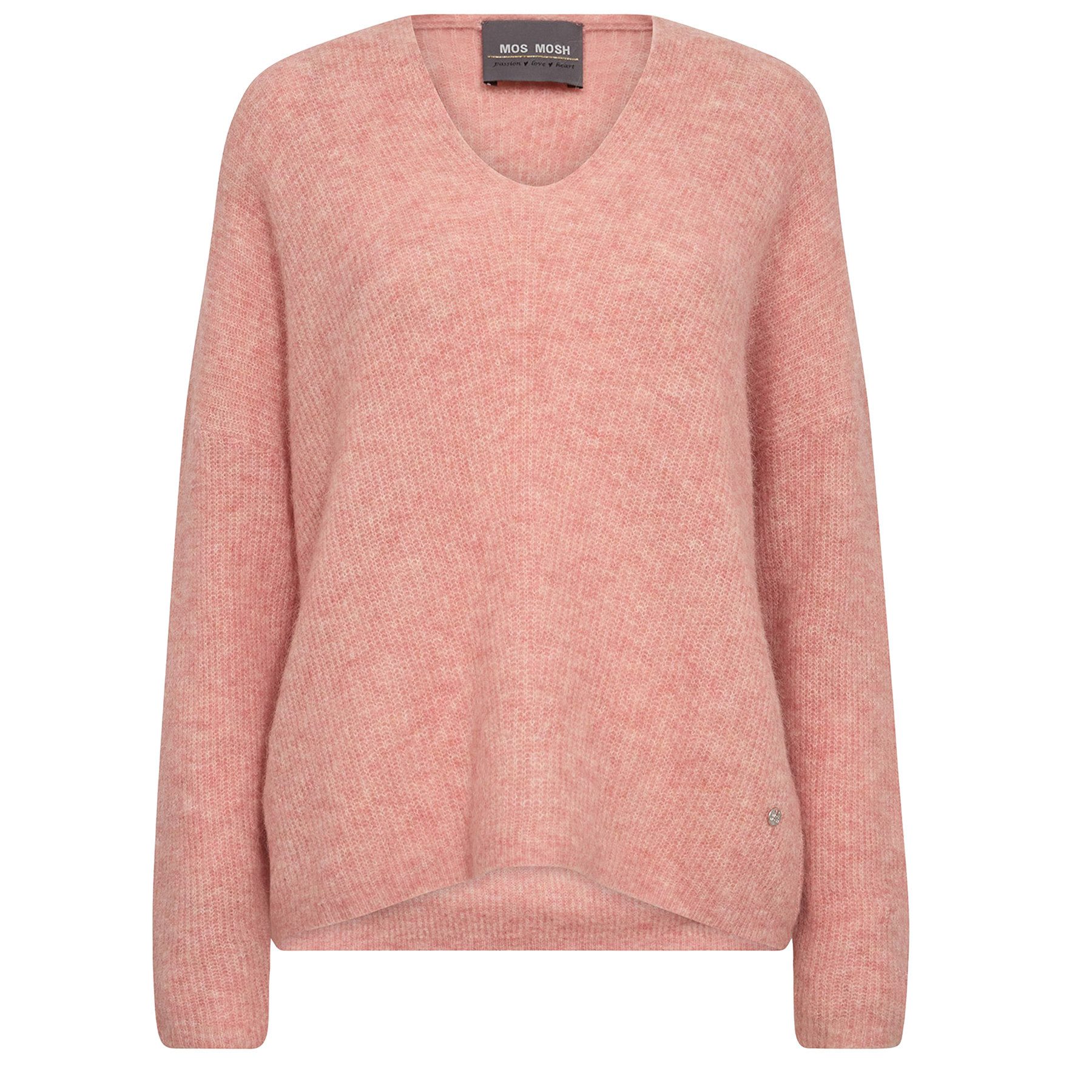 Mos Mosh Strickpullover MOS MOSH Pullover THORA mit Alpaka - Rosa