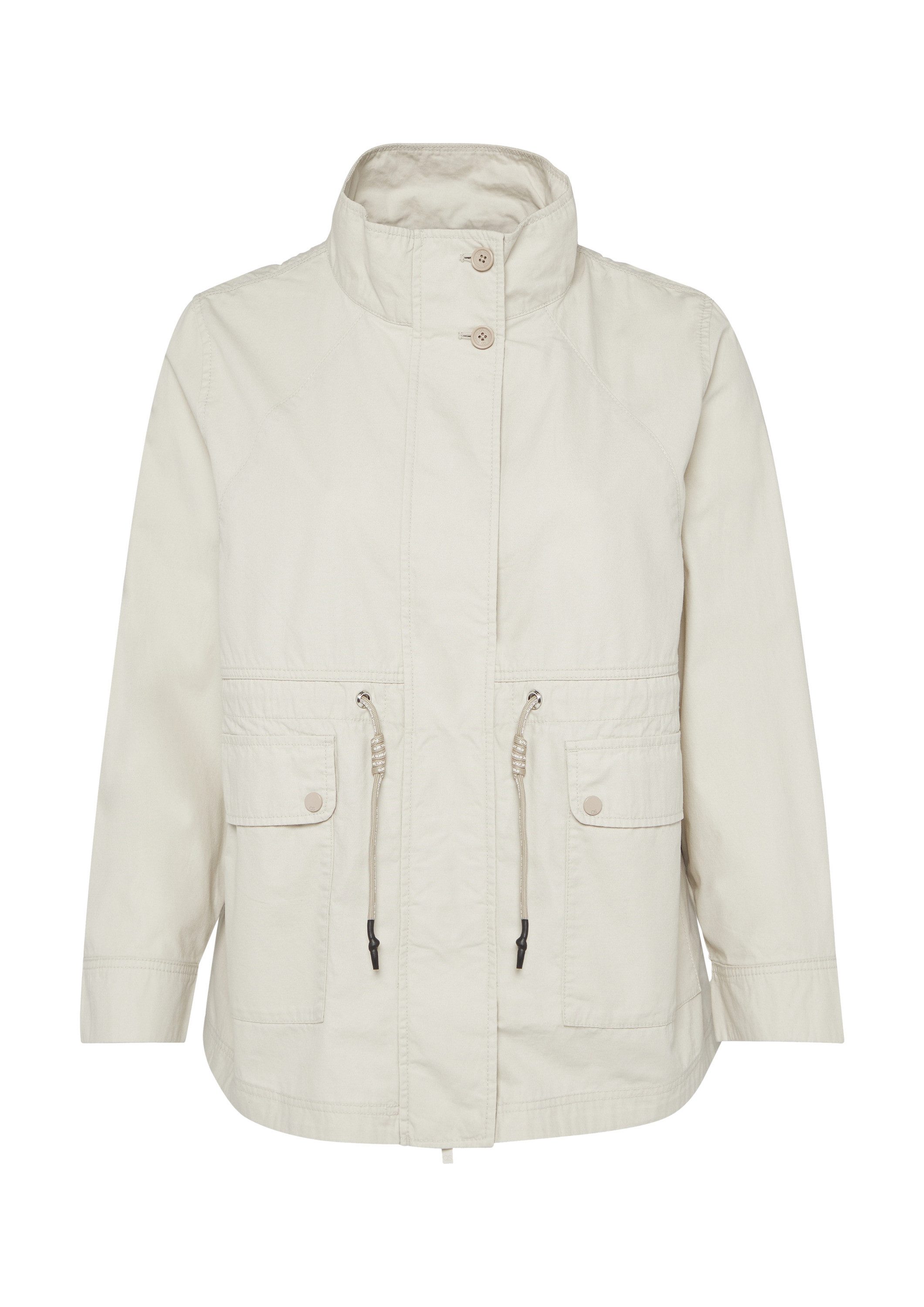 QS Funktionsjacke Outdoor-Jacke Baumwolljacke mit Tunnelzug in der Taille