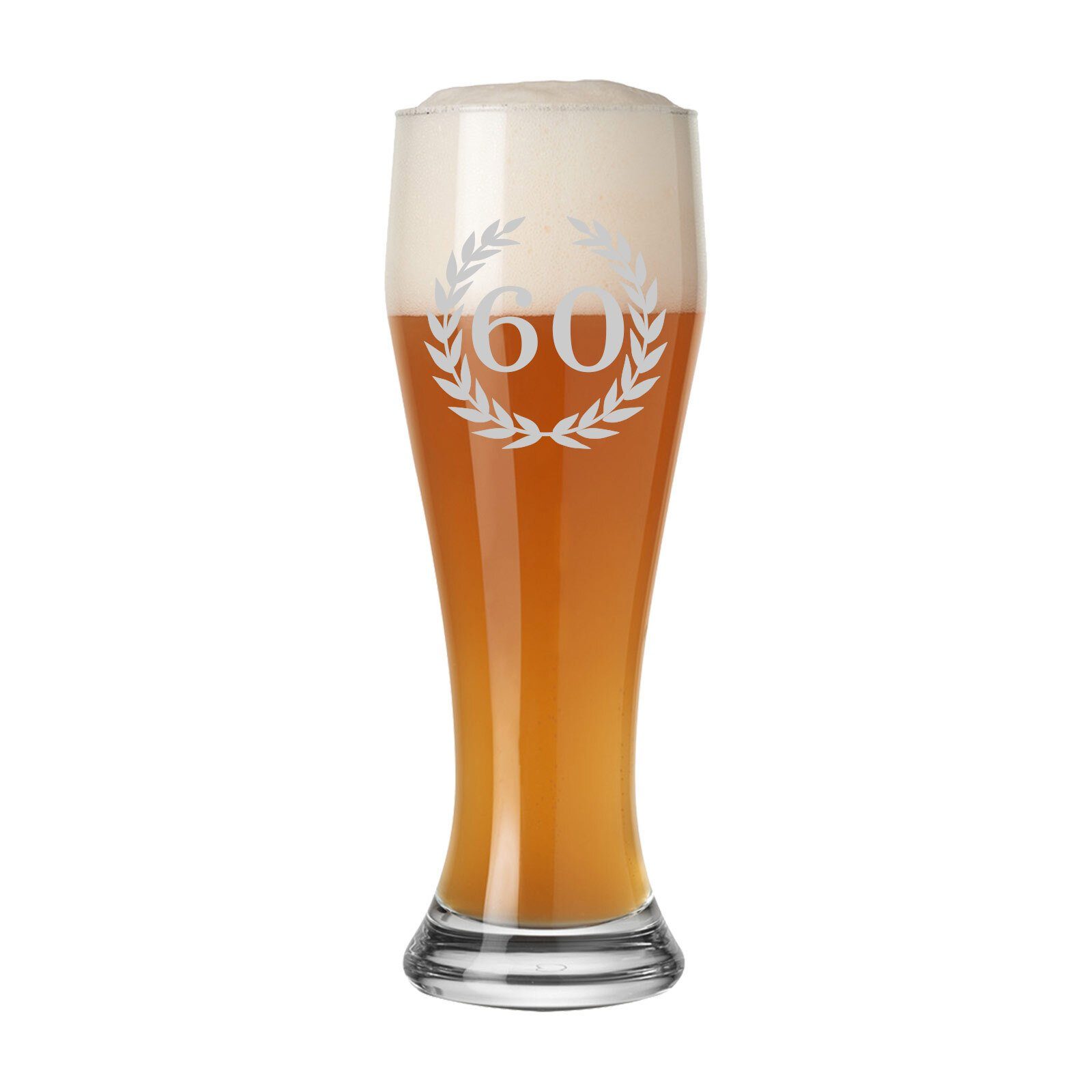 Bierglas 60. Jubiläum Weizenbierglas mit Gravur 0,5 l
