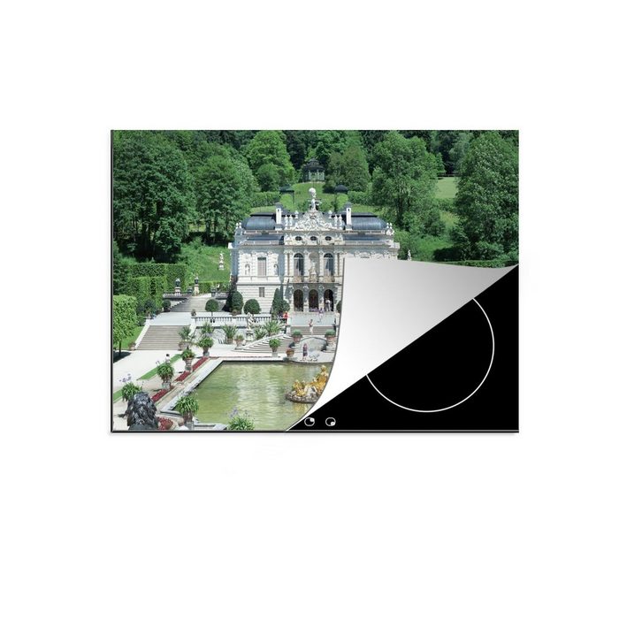 MuchoWow Herdblende-/Abdeckplatte Schloss Linderhof - Bayern - Deutschland Vinyl (1 tlg) induktionskochfeld Schutz für die küche Ceranfeldabdeckung