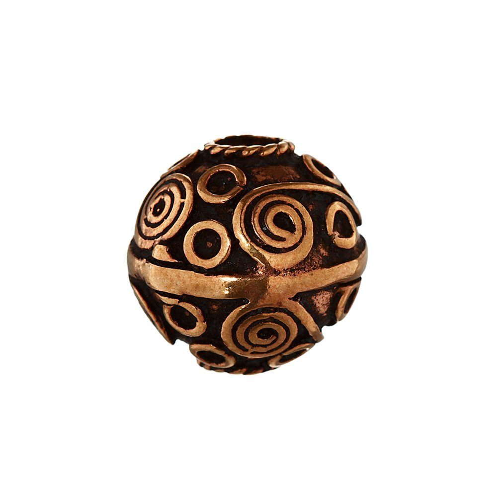 NKlaus Diadem Große Perle Spirals Mittelalter Bronze Lockenperle