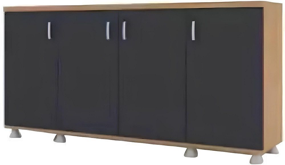 Xlmoebel Aktenschrank Holzregal für Büro mit eleganter Ästhetik und viel Stauraum (1-St., Aktenschrank) Hergestellt in Europa