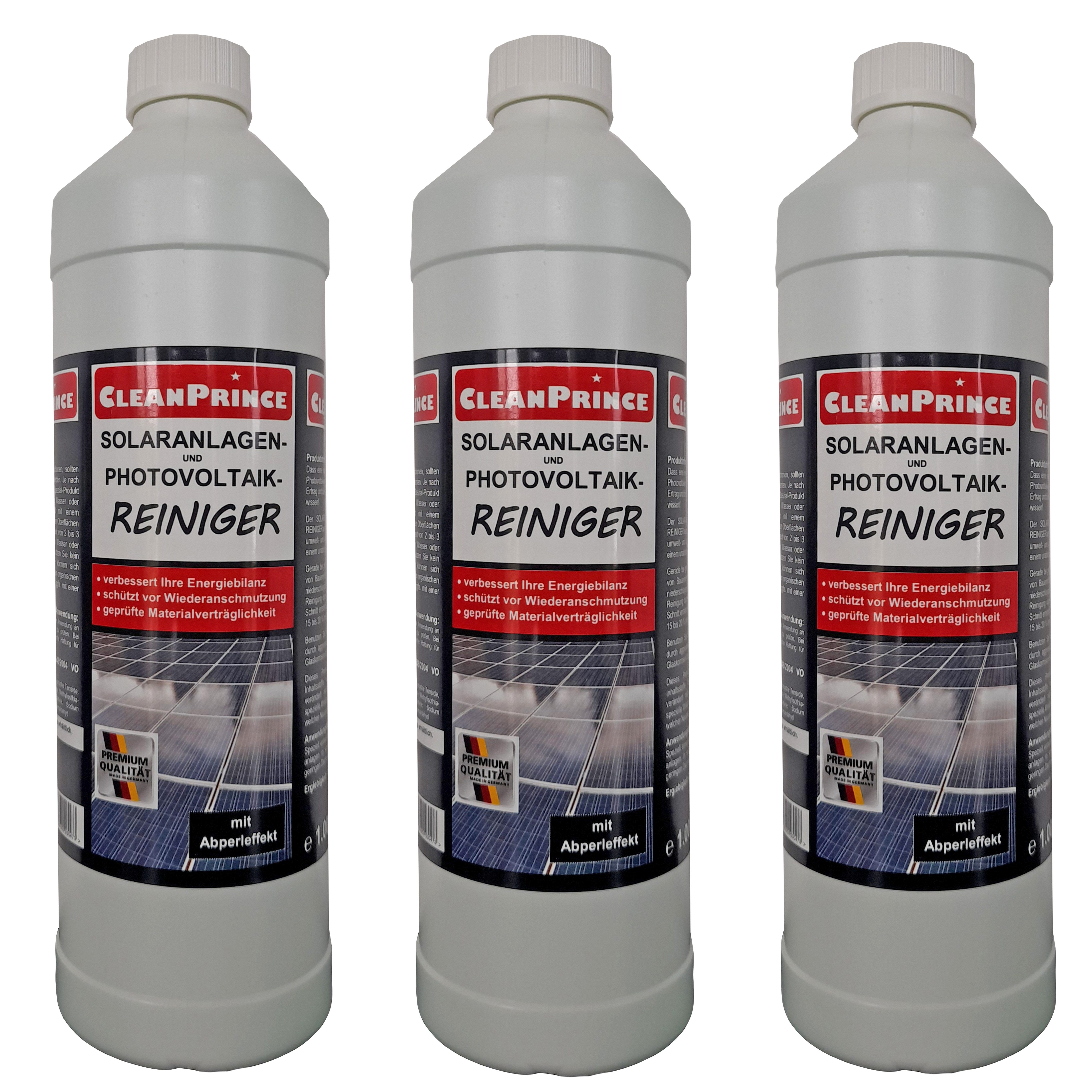 CleanPrince Solaranlagen - Reiniger Photovoltaikanlagen Reinigungsmittel Spezialwaschmittel (materialschonende Reinigung)