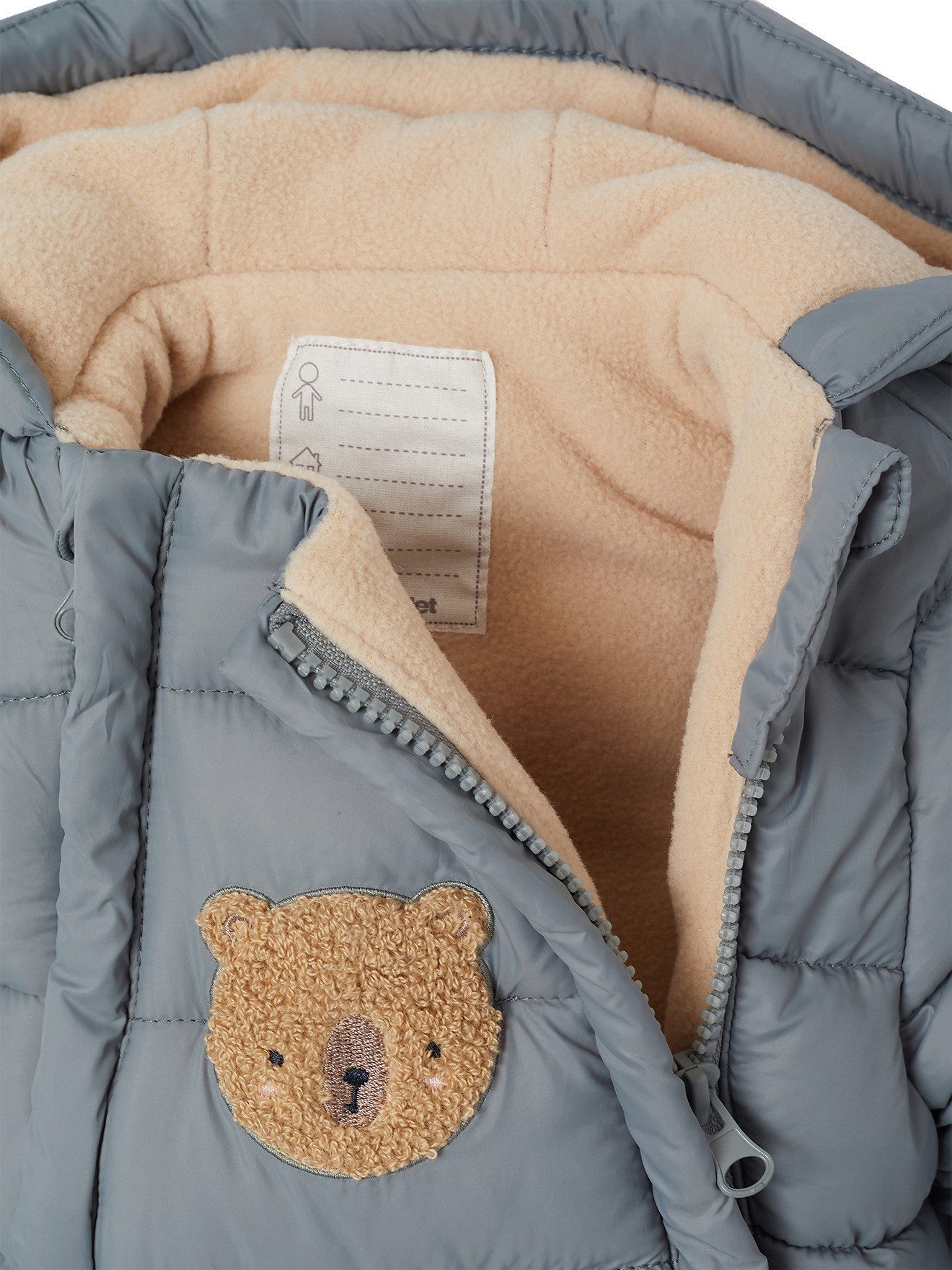 vertbaudet Overall Baby Winter-Overall mit Bär-Applikation – Bild 4 von 5
