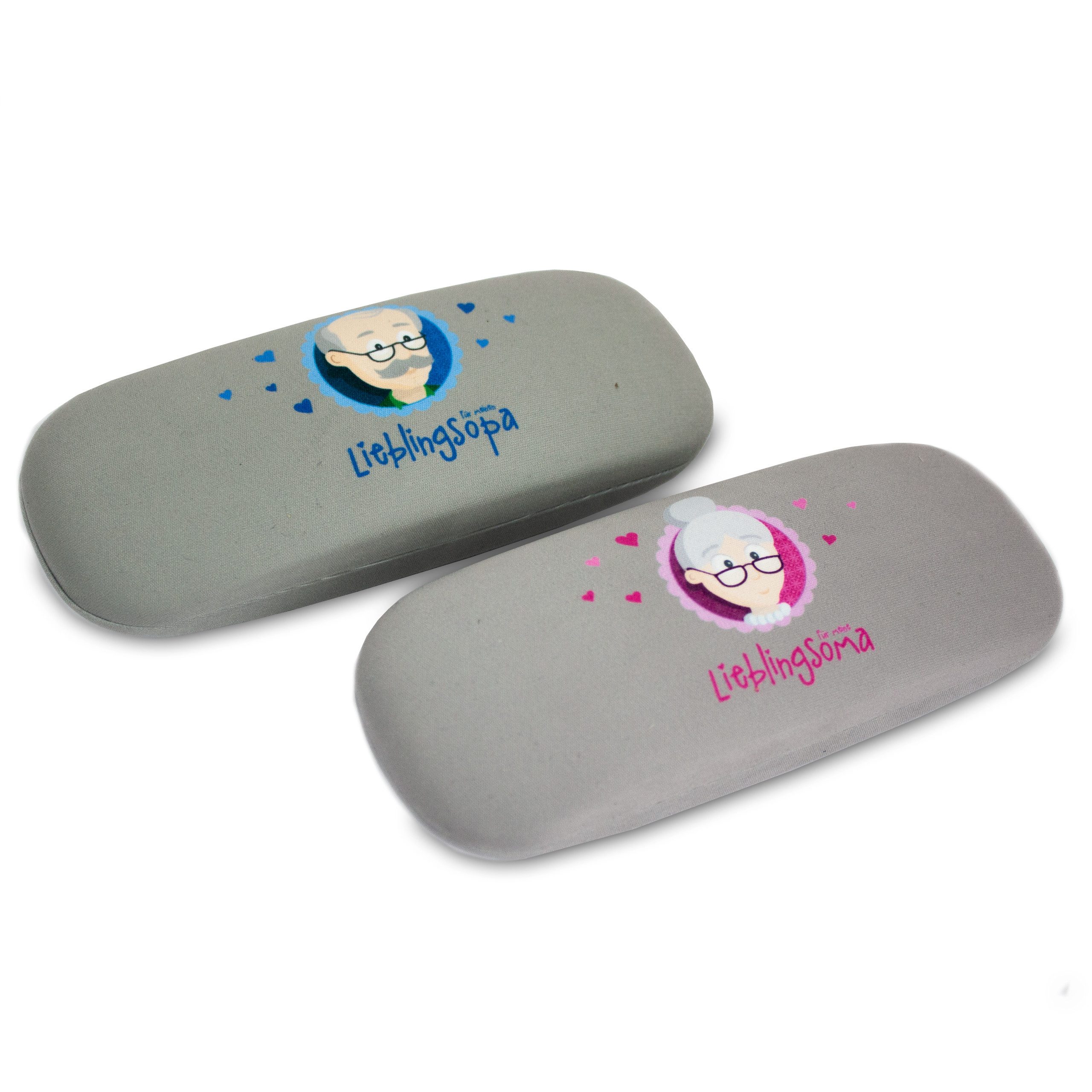 MyOma Brillenetui Brillenetuis Oma Opa, Geschenk für Opa und Oma inkl. Putztuch, Brillenetui (Hardcase) als Geschenkset für Oma und Opa inkl. Putztuch