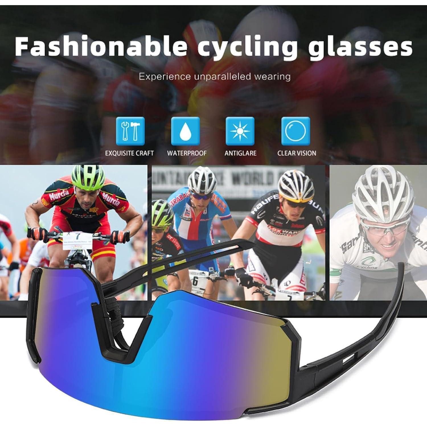 LuxusKollektion Fahrradbrille Fahrradbrille polarisiert UV400 winddicht blau