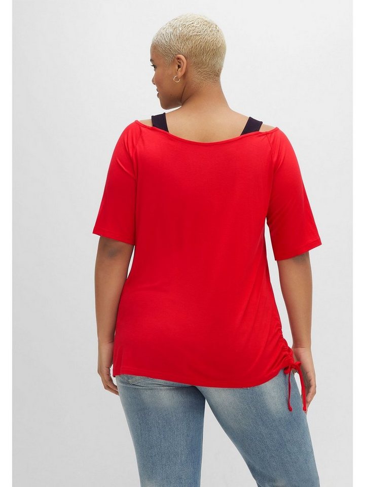 sheego by Joe Browns T-Shirt Große Größen mit Trägern und Frontdruck