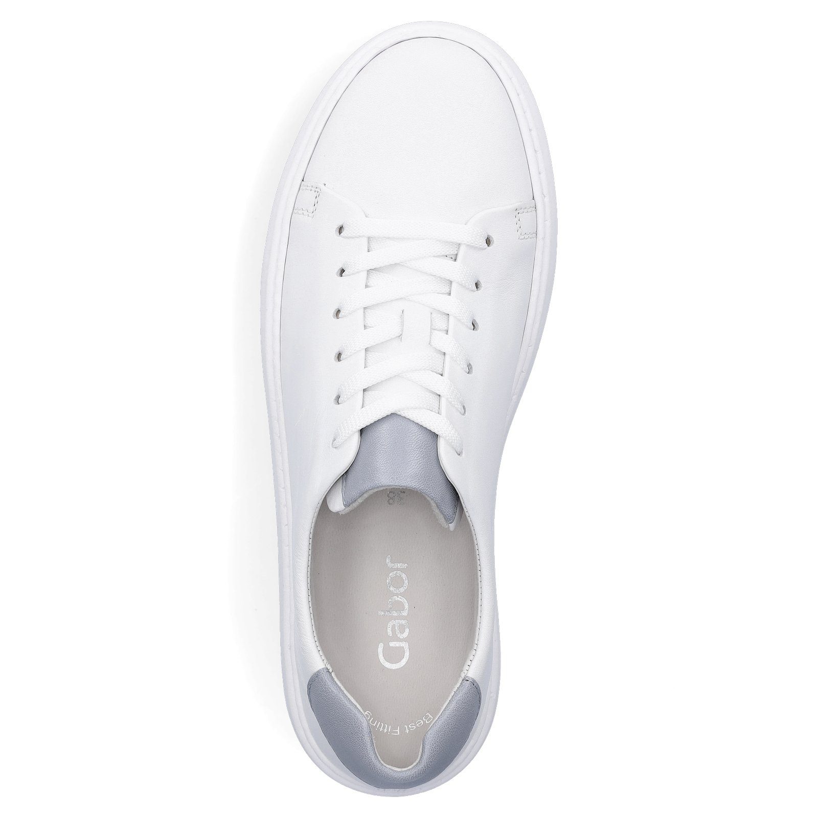 Gabor Gabor Damen Leder weiss/aquamarin Sneaker weiß Sneaker