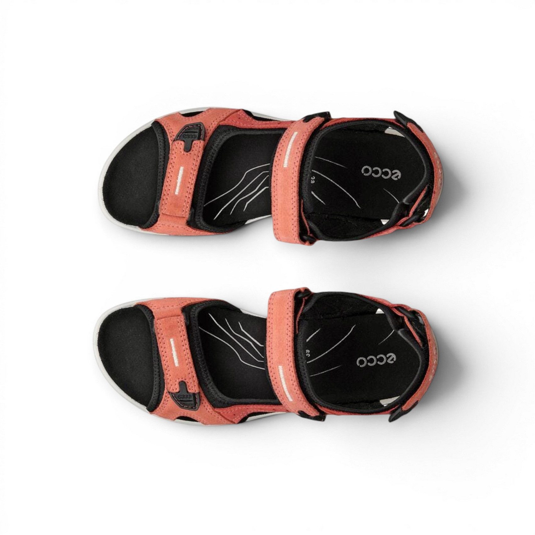 Ecco Yucatan Leder coralrot Damen Sandale – Bild 2 von 5