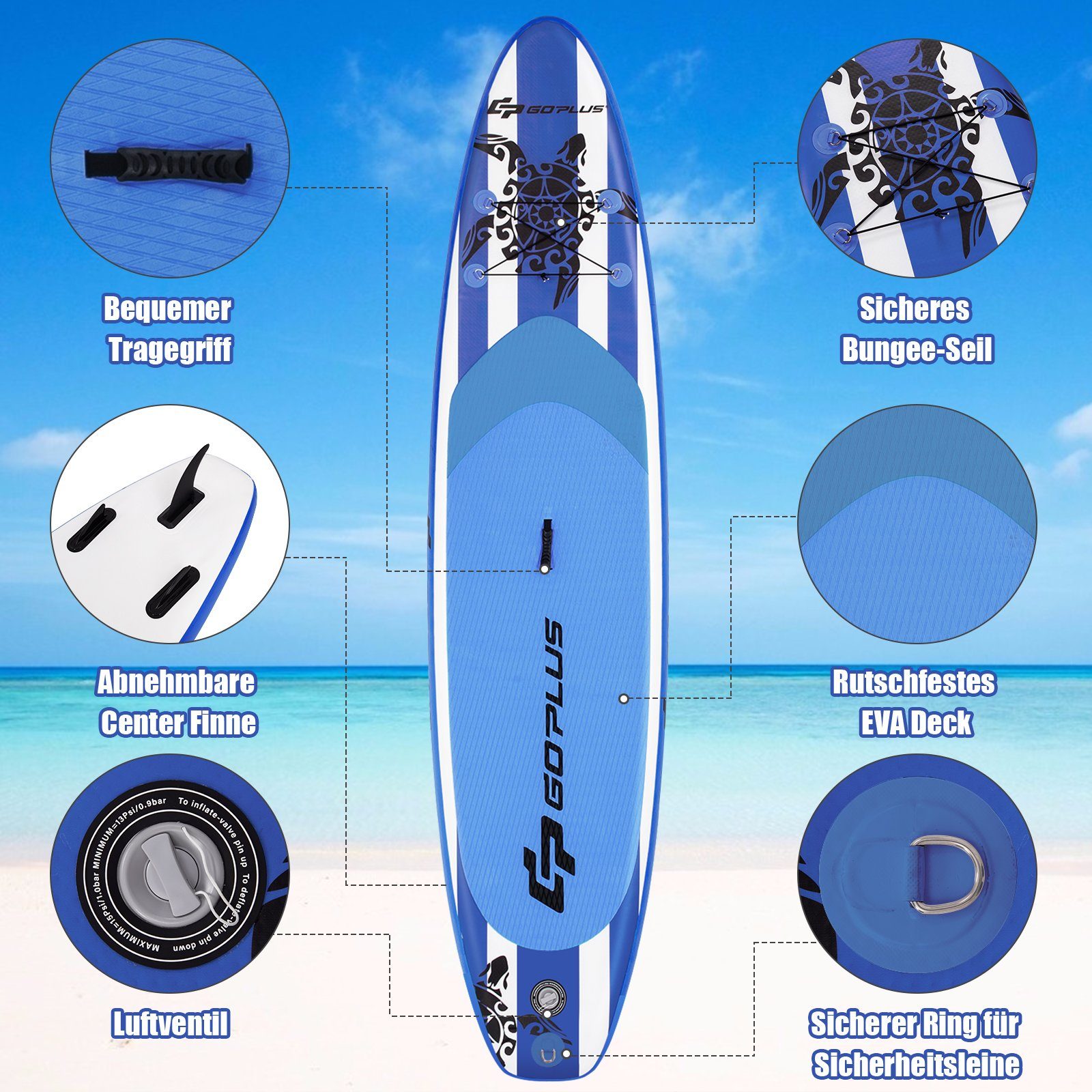 Up Stand Board, Pumpe Paddling Paddel mit & COSTWAY SUP-Board