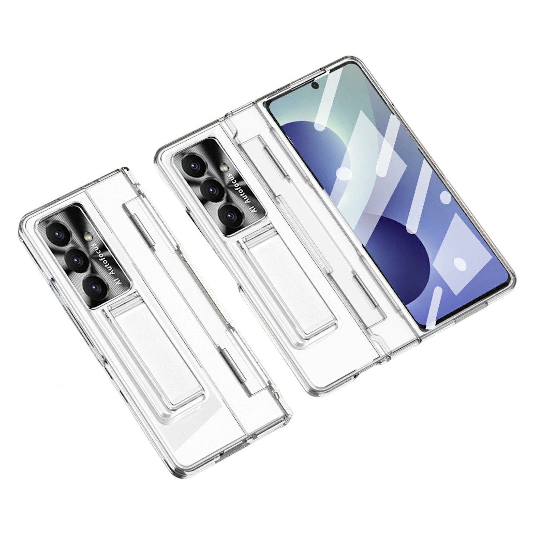 Wigento Handyhülle Klapphülle + H9 Glas Samsung Galaxy Z Fold8 Ultra 5G Transparent 8,00 Zoll und 6,50 Zoll, Kamera Lisen Schutz, Aluminiumlegierung
