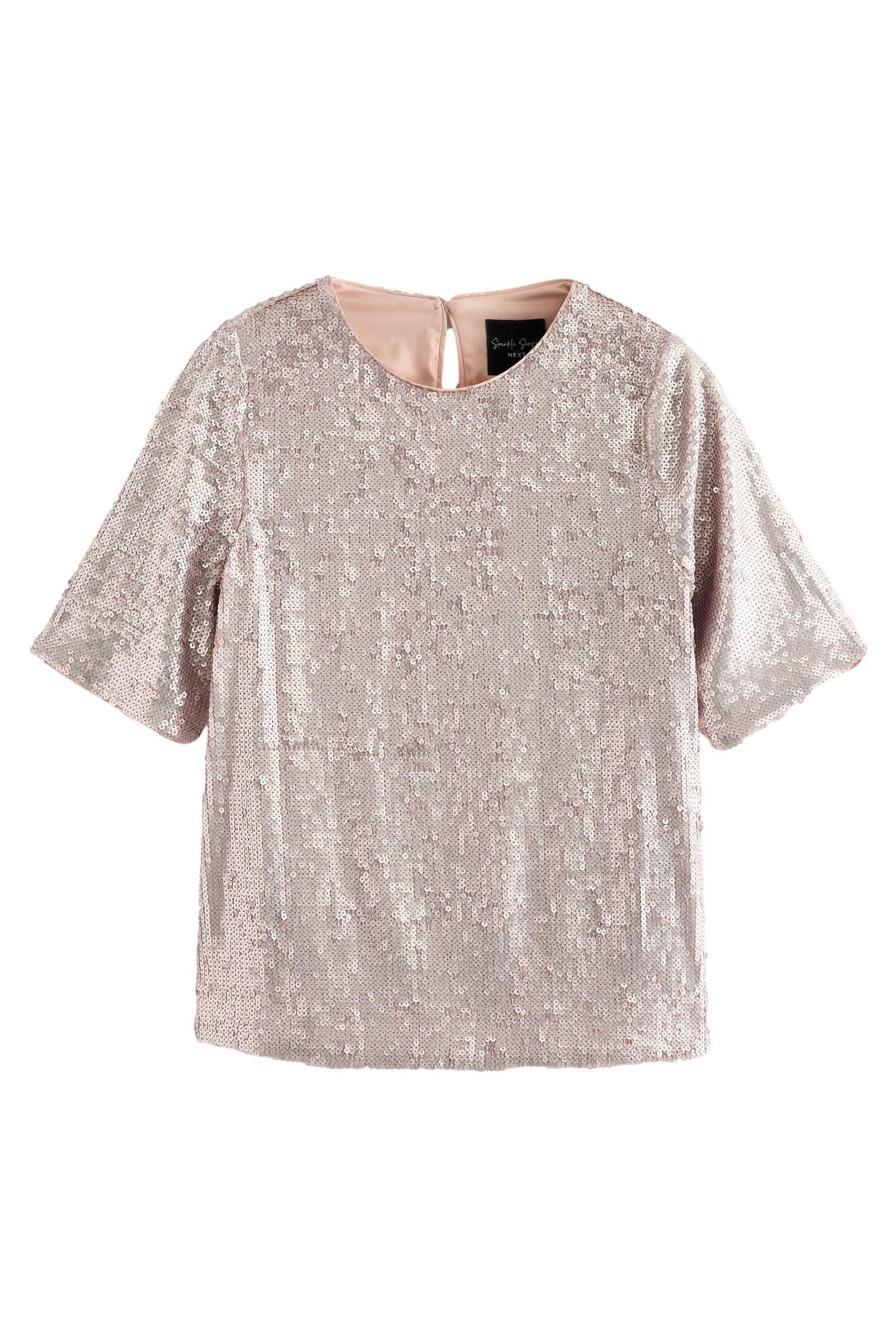 Paillettenshirt T-Shirt mit Pailletten