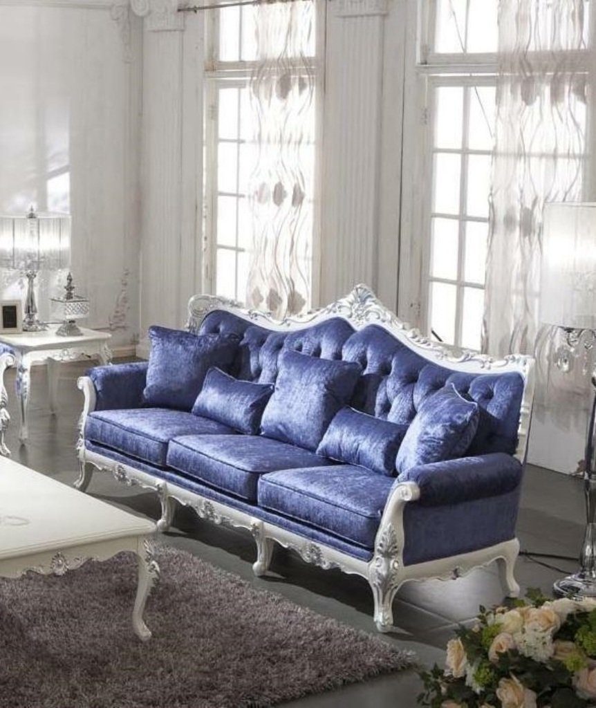 JVmoebel Sofa, Klassische Textil Stoff Sitzer 2+1) Barock 3 Couch Luxus Rokoko (ohne