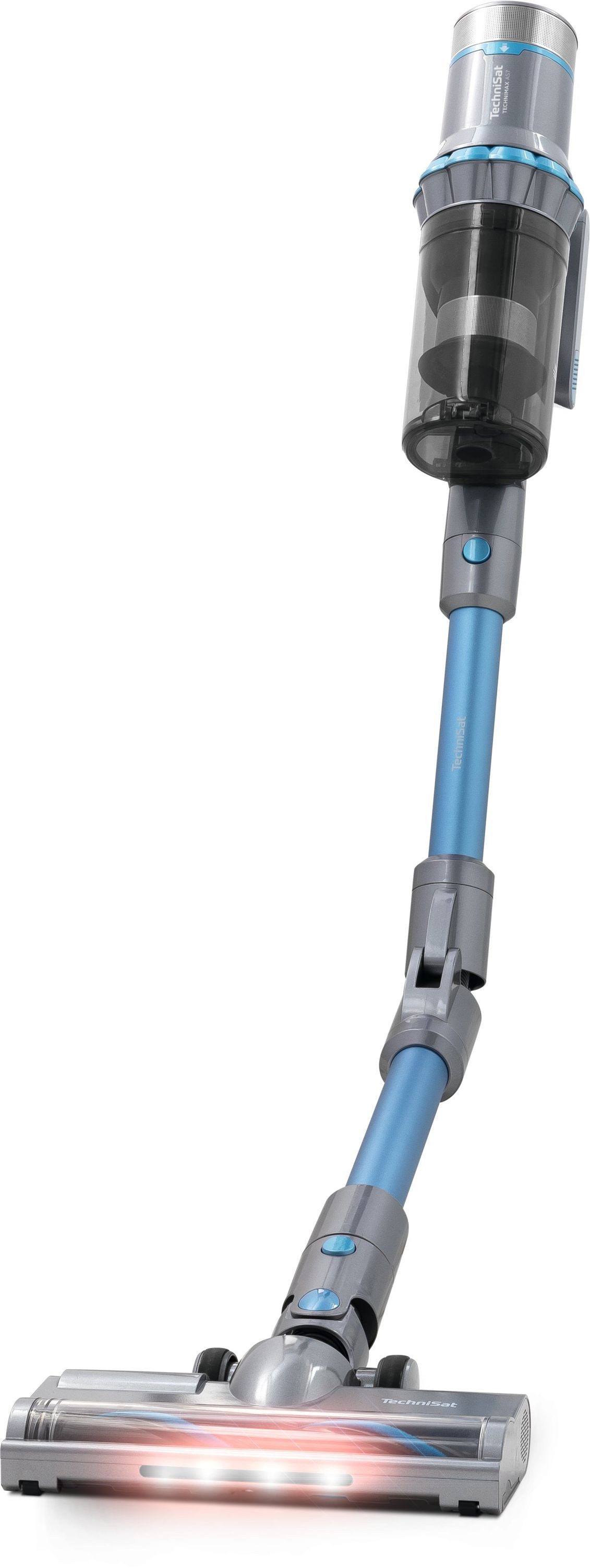 TechniSat Hand-und Stielstaubsauger TECHNIMAX AS7, 380 W, beutellos, bis 60 min Akku, knickbares Saugrohr, Wischfunktion, Wassertank 0,2 l