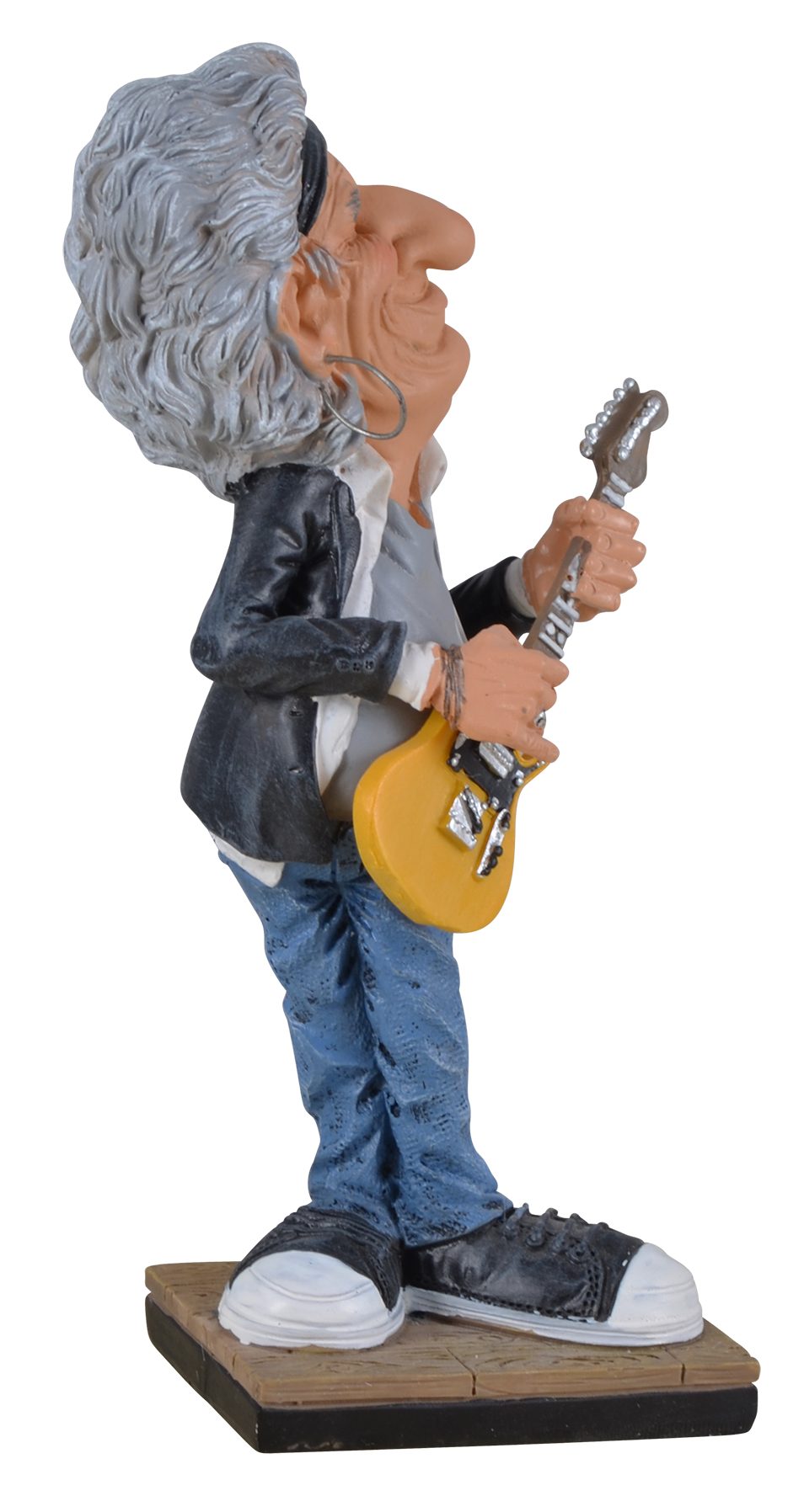 Vogler direct berühmtesten Rockband aus der von ca. LxBxH von Gmbh Hand 8x6x17cm Dekofigur Funny Keith Welt, der Life-Rockstar Kunststein, coloriert