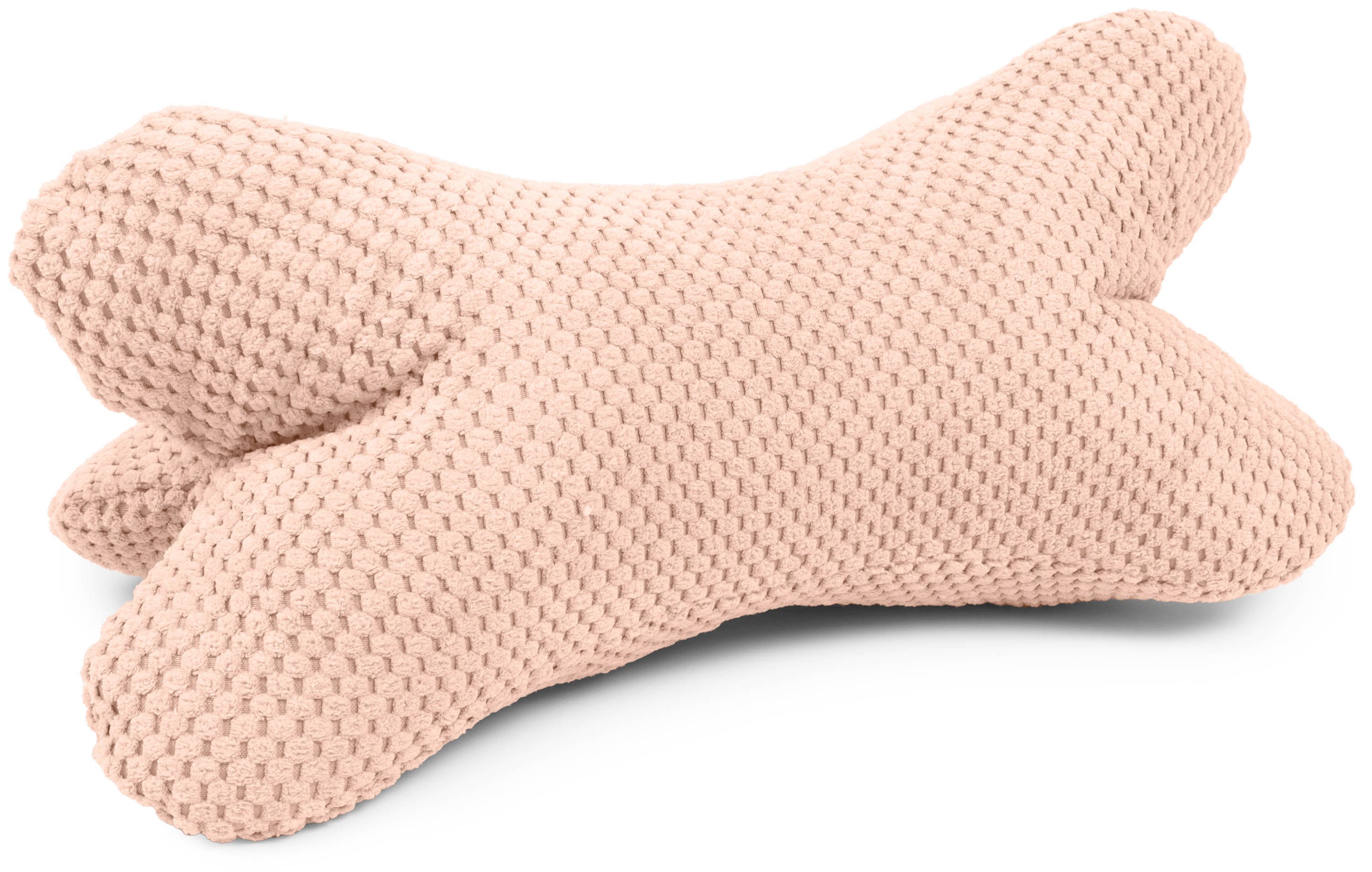 Amilian Nackenkissen Leseknochen 44x22 cm für Erwachsene - Lesekissen Knochenkissen Sofa, Leseknochen für Erwachsene, mit Bezug, weich, abnehmbarer Bezug, formstabil