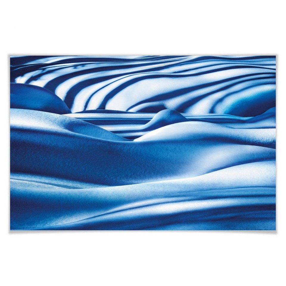 Wizard + Genius Poster XXL Poster Sand Düne blaue Wasser Wellen Wandposter  175x115 cm, Wohnzimmer Wandbild modern