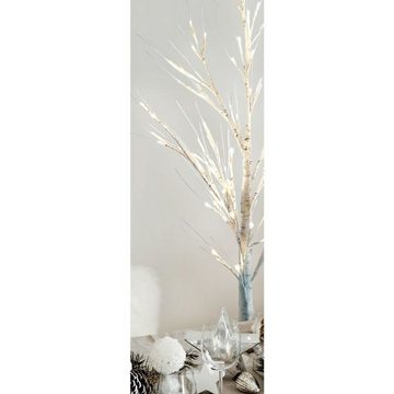 BURI LED Dekolicht LED Lichterbaum Birkenstamm 150cm Dekobaum Gartendeko Weihnachtsdeko w