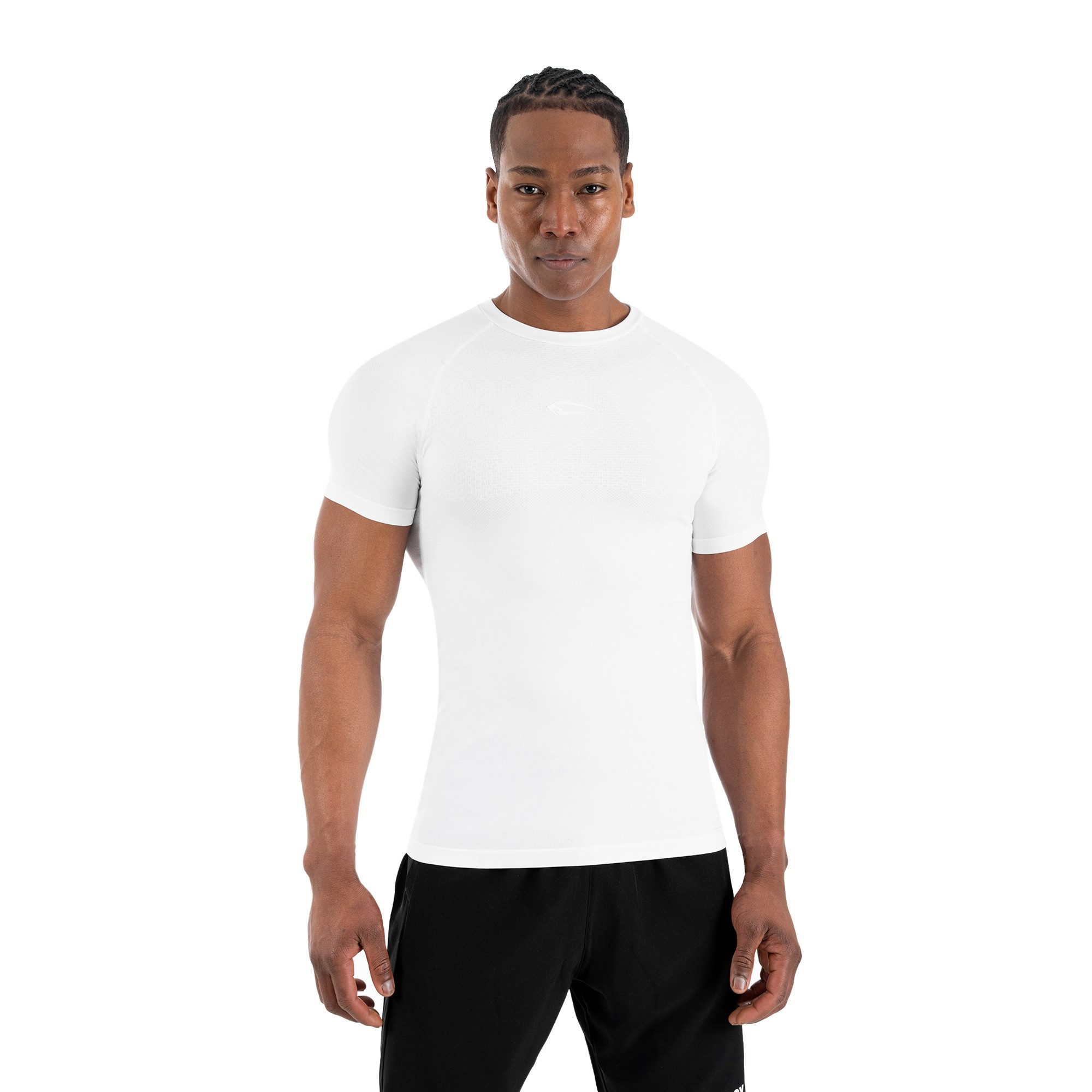Smilodox T-Shirt Carnos, Compression Shirt Herren, Gymshirt, Seamless, Training Compression Fit, Seamless, atmungsaktiv, Body Mapping, Stretch