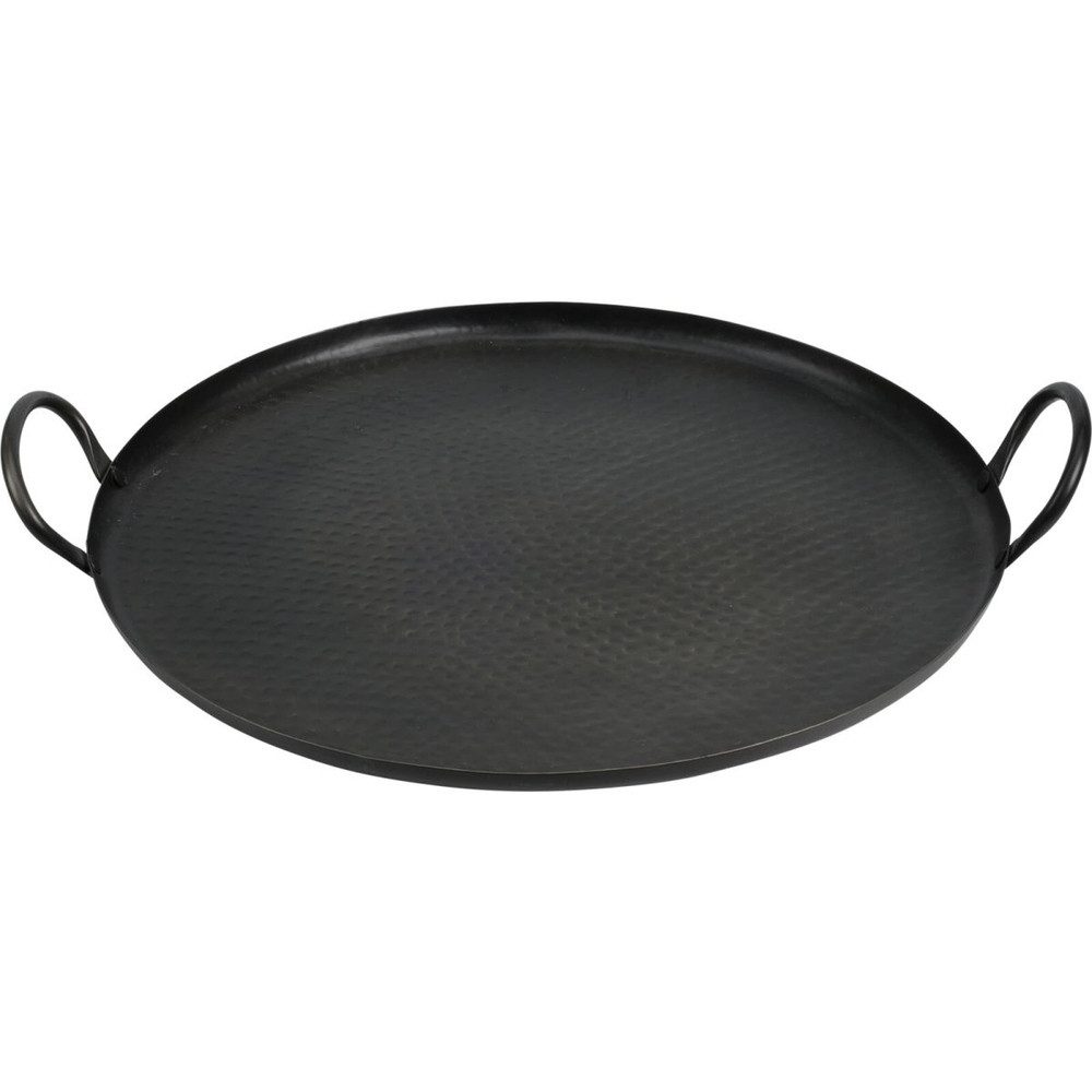 Dekoteller Dekotablett - Edelstahl - schwarz - rund - ø ca. 40 cm