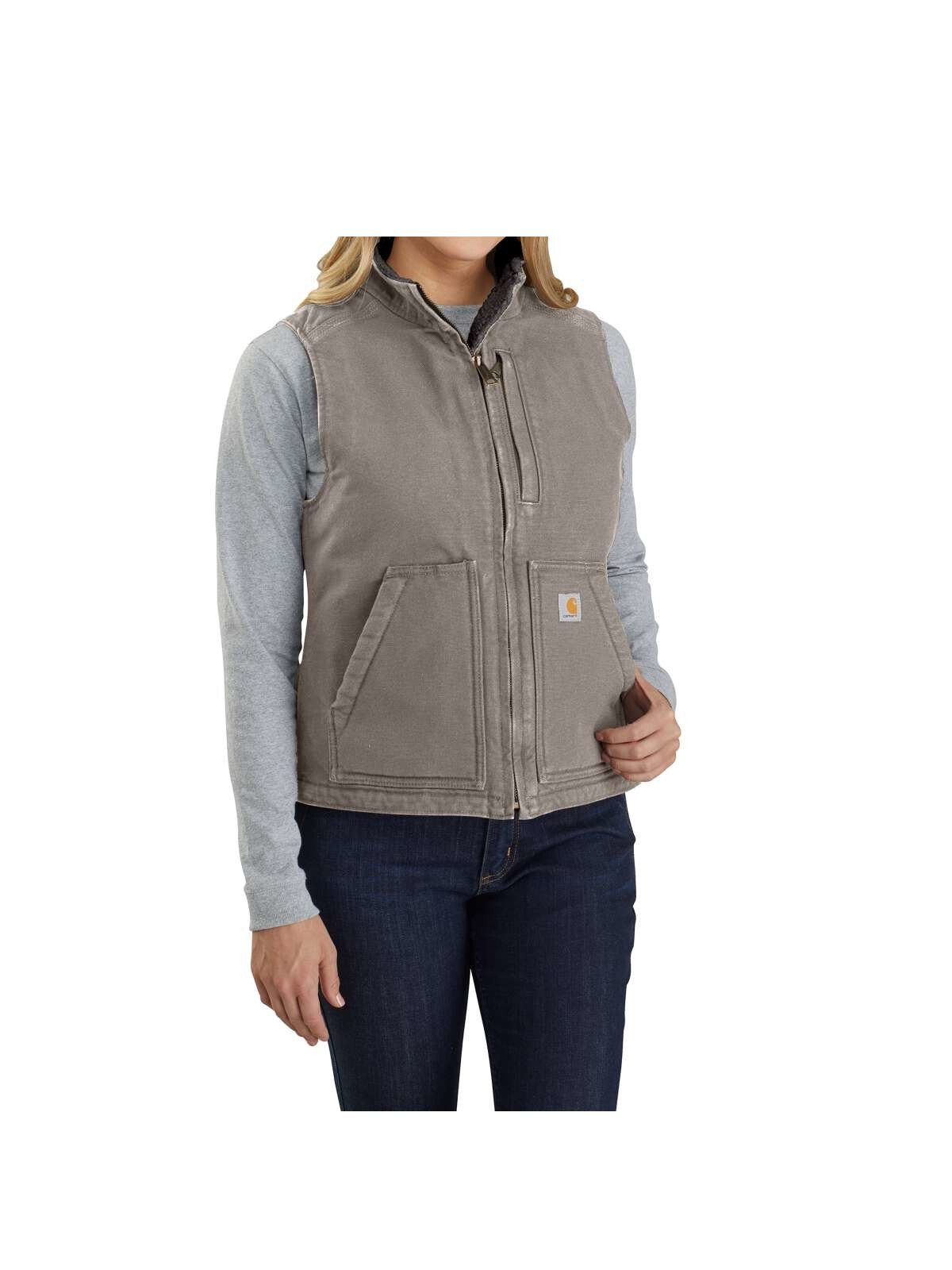 grey Weste Sherpa Carhartt taupe Arbeitsweste grau Carhartt