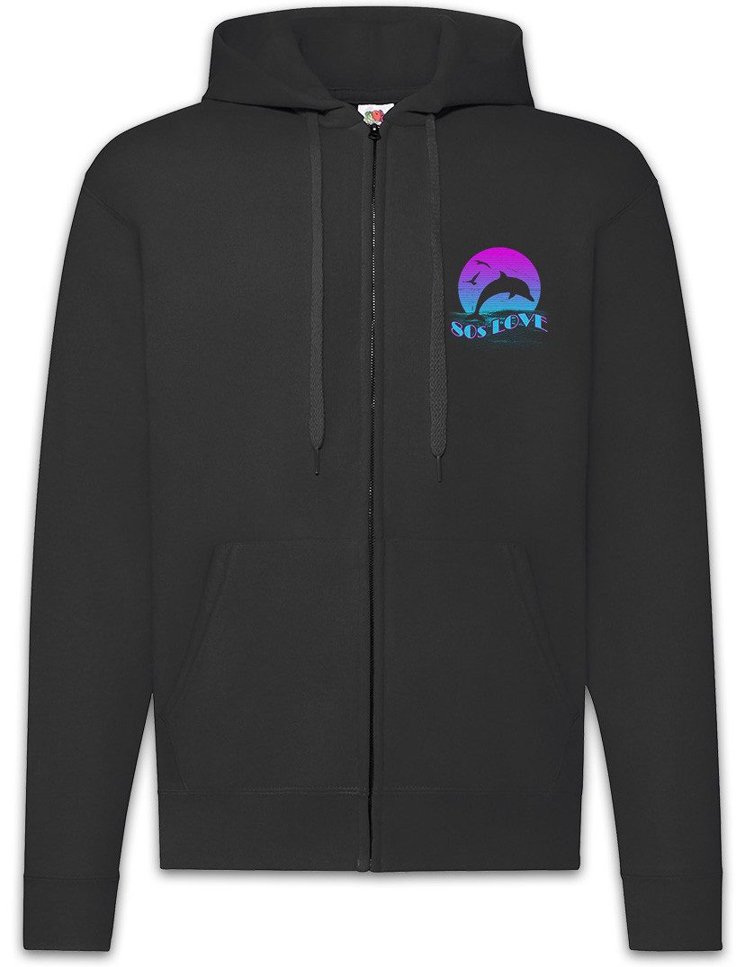 Sweatjacke 80s Love Zipper Hoodie Synthesizer Electro Techno LFO Musik Music DJ