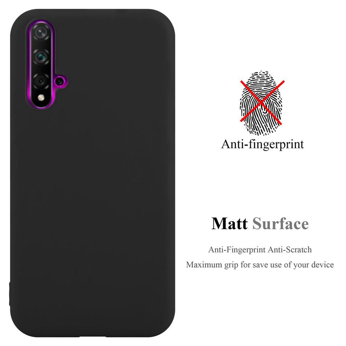 Cadorabo Handyhülle für Huawei NOVA 5 / 5 PRO Hülle Huawei NOVA 5 / 5 PRO, Flexible TPU Silikon Handy Schutzhülle - Hülle - ultra slim