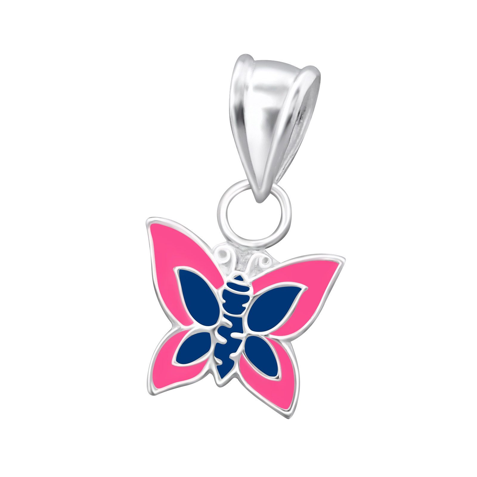 BUNGSA Кулон Set Кулон Schmetterling aus 925 Silber Kinder (1-tlg), Pendant Halsketten Kinder