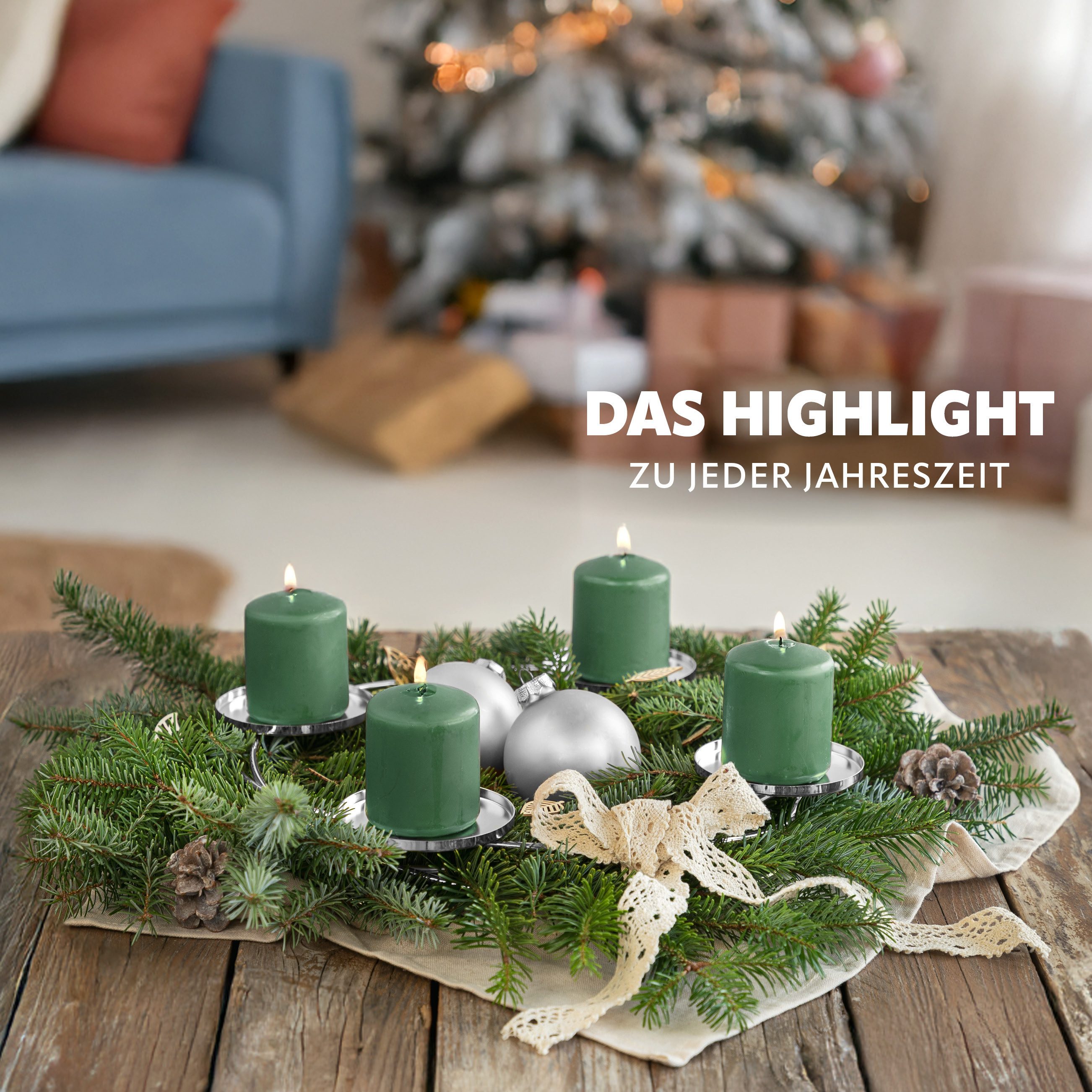 bremermann Kerzenhalter in Kranzform, für Stumpenkerzen, Kerzenständer verc günstig online kaufen